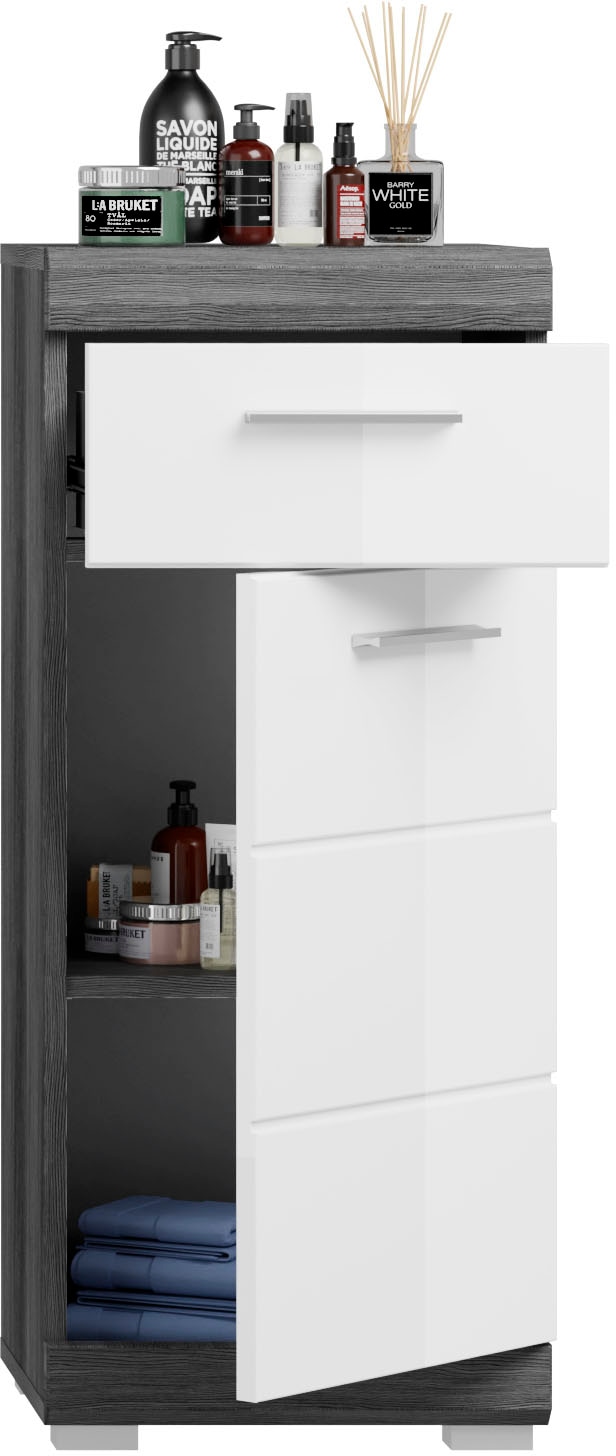 INOSIGN Badmöbel-Set »Siena, 5 teilig, bestehend aus:«, (Set, 5 St.), Hochschrank, WBU, Spiegel, Unterschrank, Hängeschrank