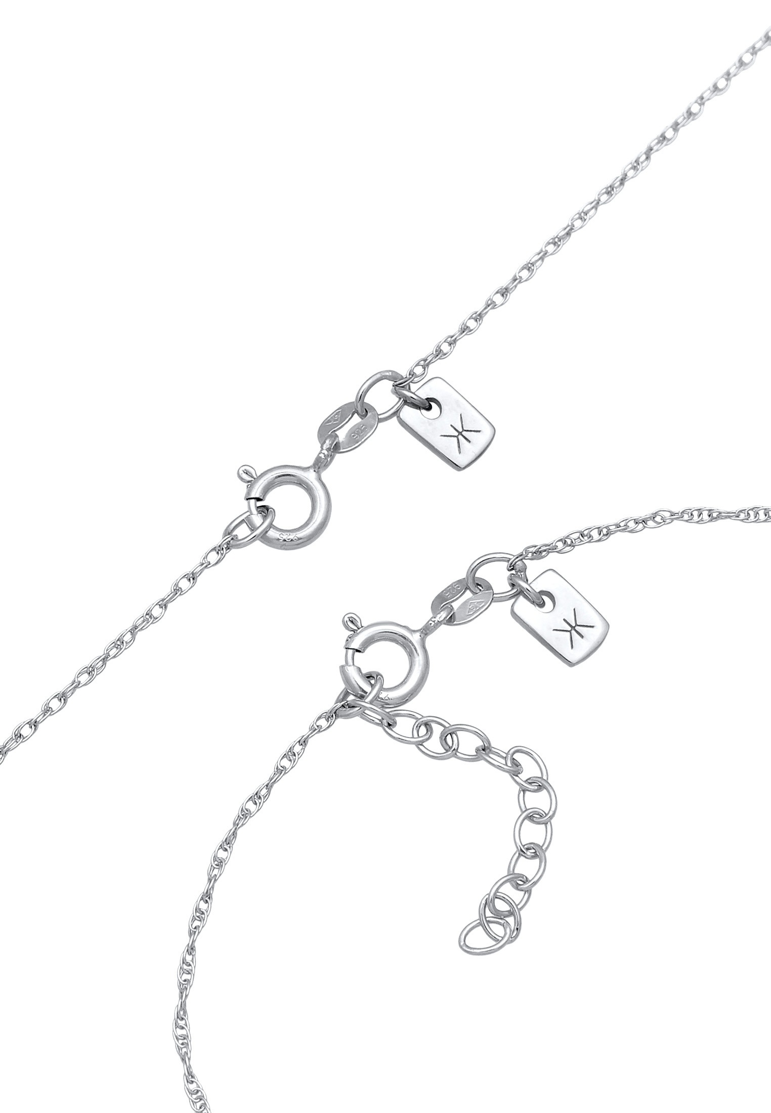 Kuzzoi Ketten und Armband Set »Schmuckset Basic Gliederkette Gedreht 925 Silber«