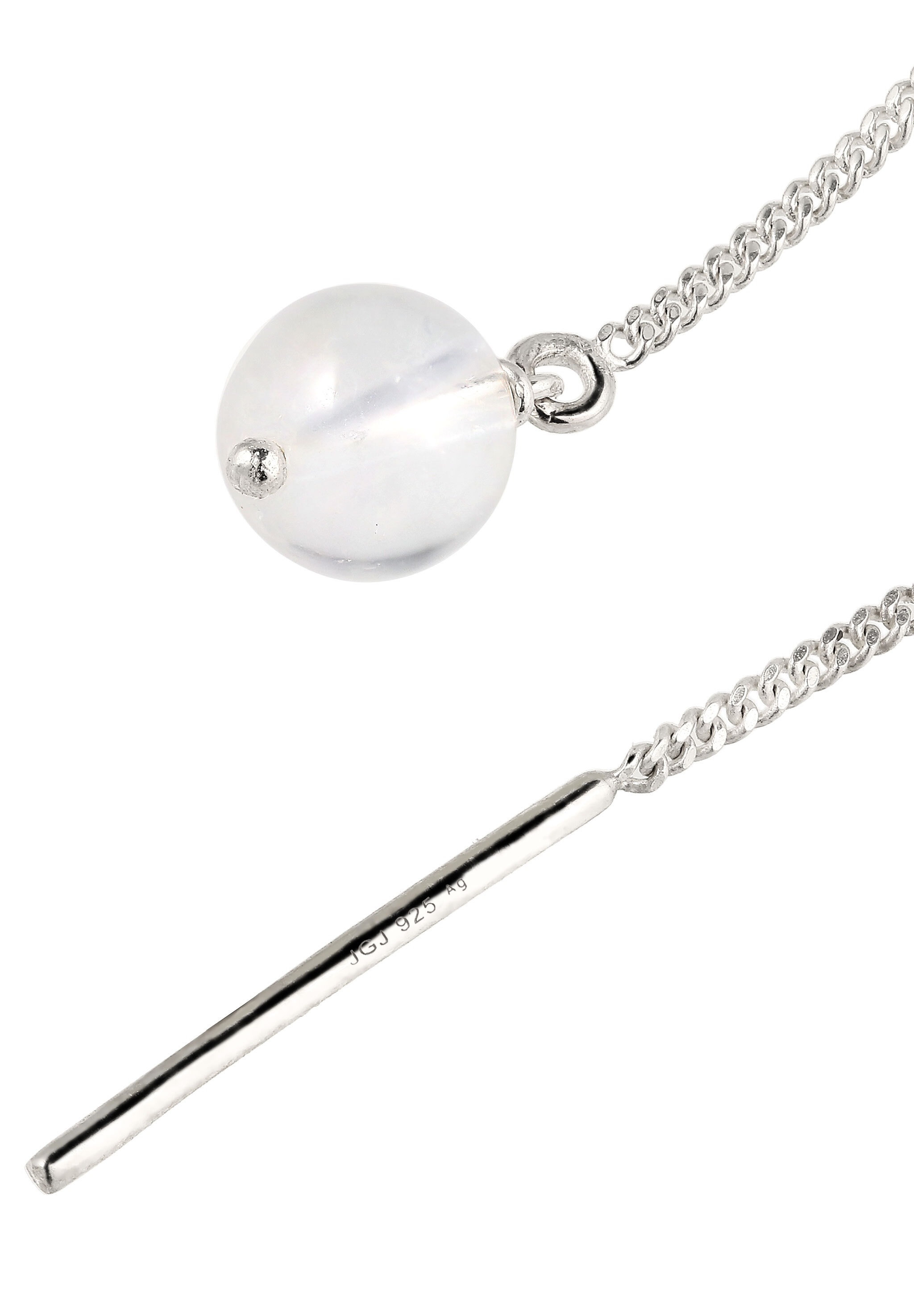 Elli Paar Ohrhänger »Ohrringe Ohrhänger Rock Crystal Transparent 925 Sterling Silber«