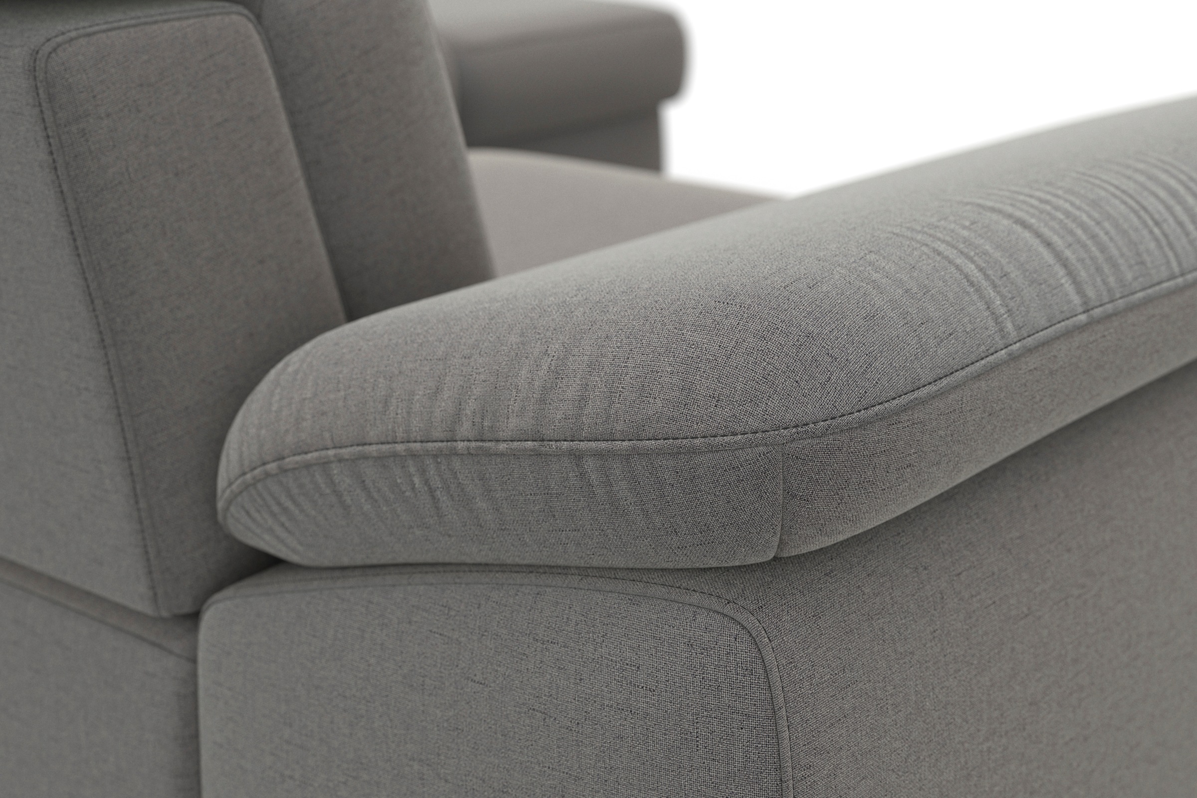 sit&more Ecksofa »Cabrio L-Form, mit Sitztiefenverstellung, Arm- und Kopfteilverstellung«, 3 Nierenkissen, Federkern, optional Bettfunktion und Stauraum