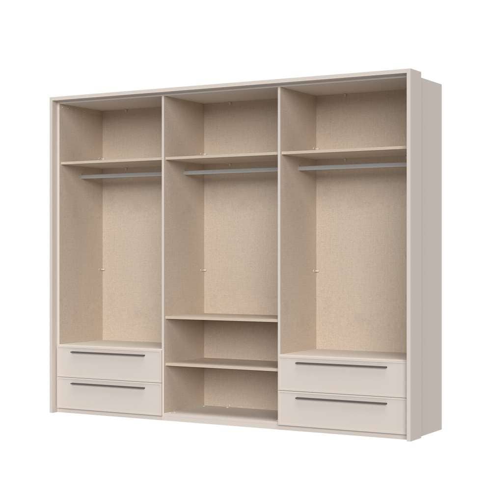 Places of Style Drehtürenschrank »Opera mit oder ohne Kranz inkl. LED-Bel.,B 227,272,317 oder 362 cm«, UV lackiert, Soft Close Funktion, Höhenverstellbare Füße