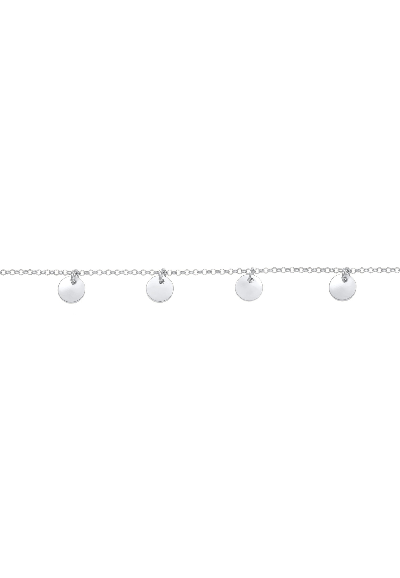 Elli Choker »Halskette Choker Kette Geo Plättchen Rund 925 Silber«