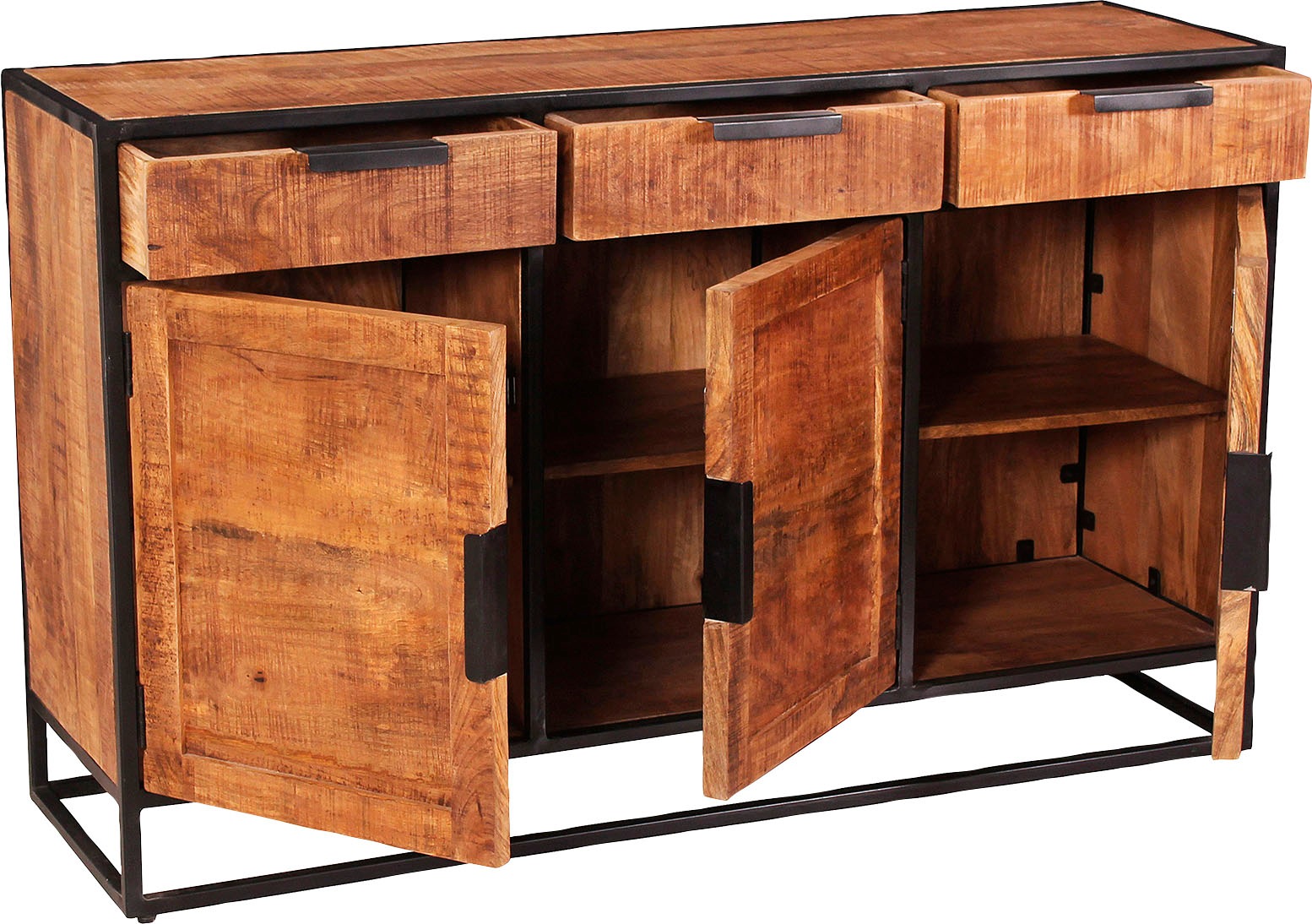 SIT Sideboard, Rahmen und Design-Gestell aus schwarzem Metall