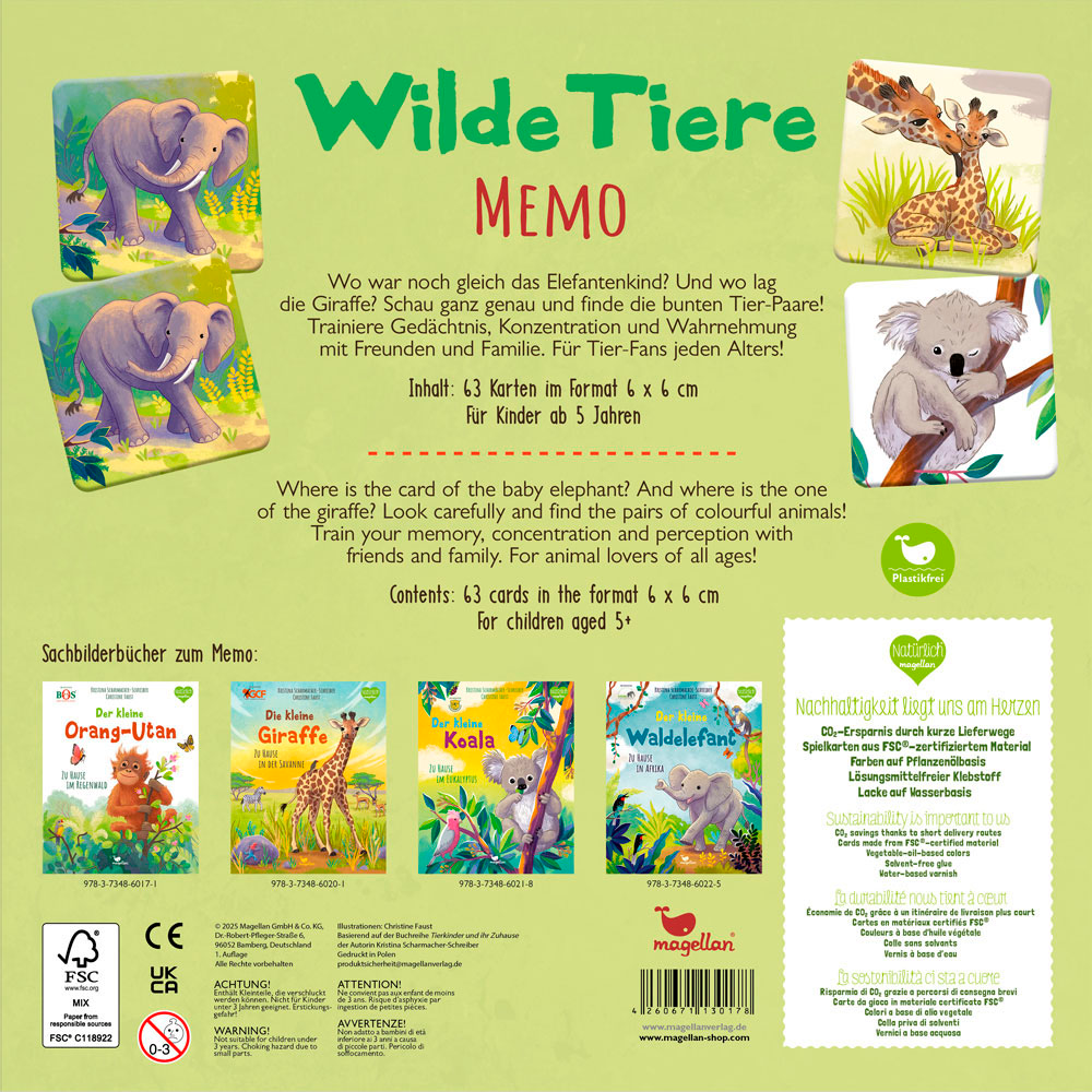 Magellan Spiel »Wilde Tiere - Memo«, Made in Germany