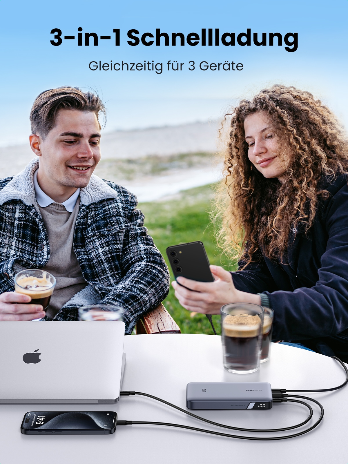 UGREEN Powerbank, 20000 mAh, Hohe Ladegeschwindigkeit, 100W, hohe Kapazität