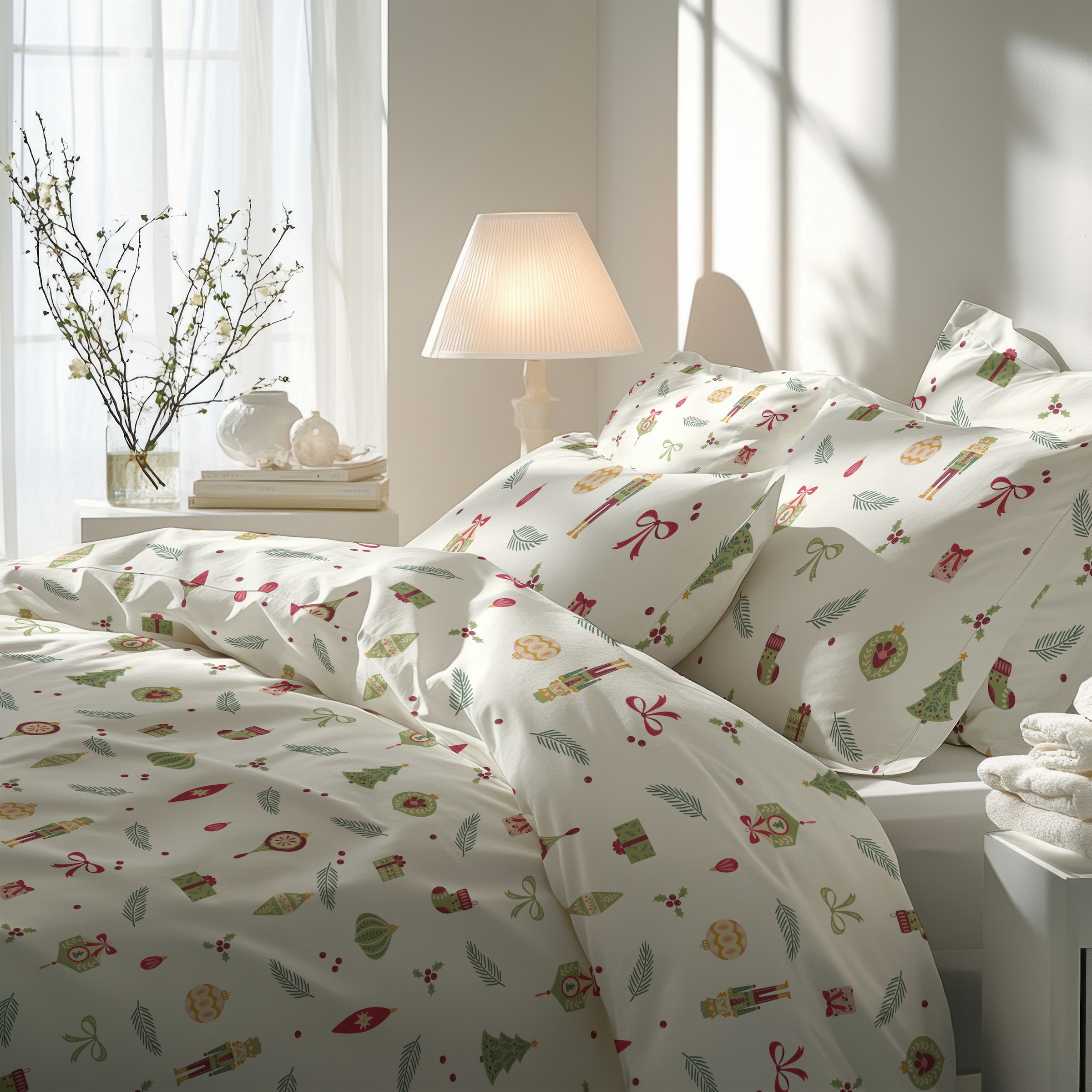 Florella Bettwäsche »»Daniel weiss « Flausch-Flanell,  100% Baumwolle«