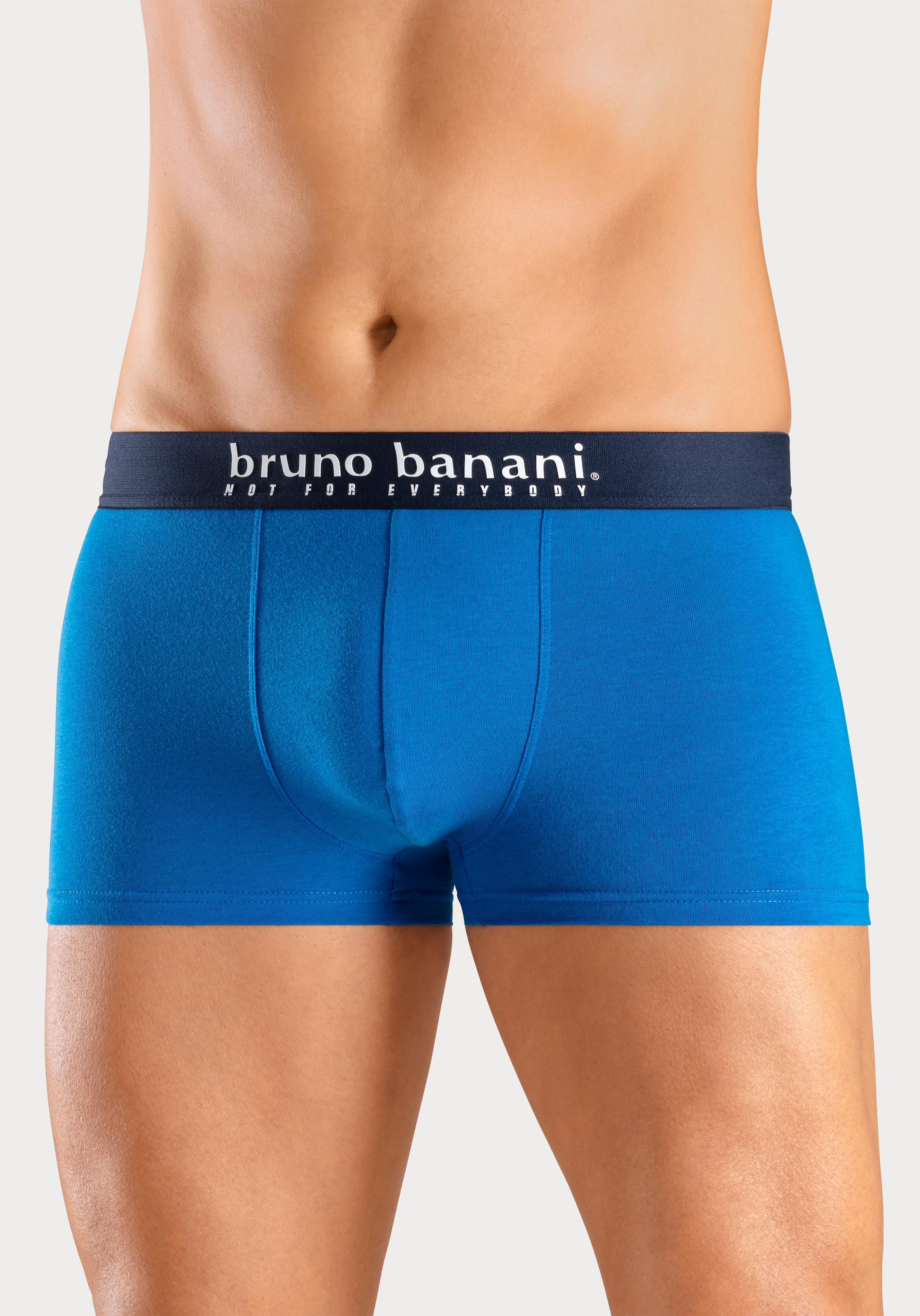Bruno Banani Boxer »Boxershorts für Herren«, (Packung, 4 St., 4er-Pack), mit Palmendruck und unifarben aus Baumwollmischung