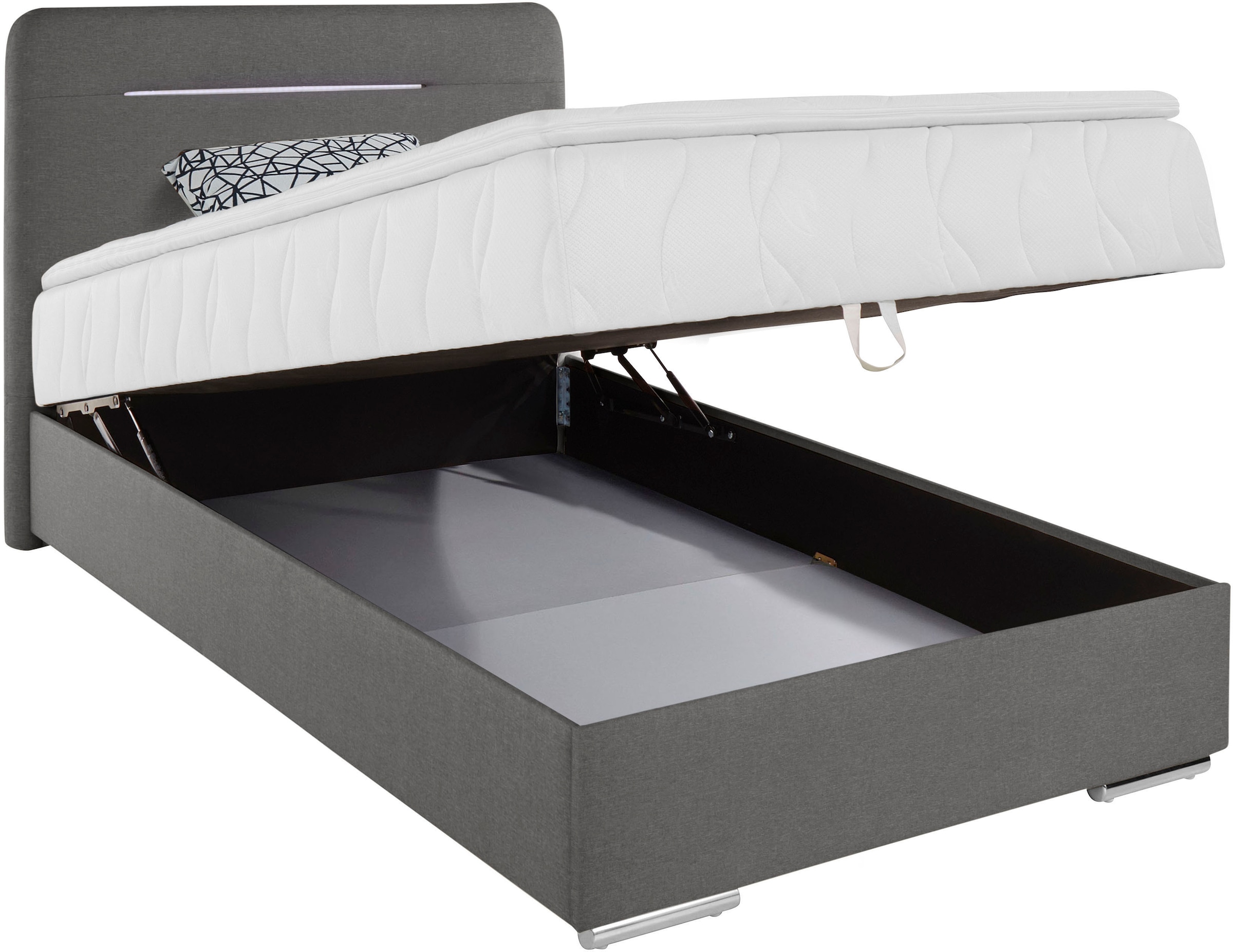 COTTA Boxbett »Lighstar«, inklusive LED-Beleuchtung, Topper, Bettkasten und Zierkissen