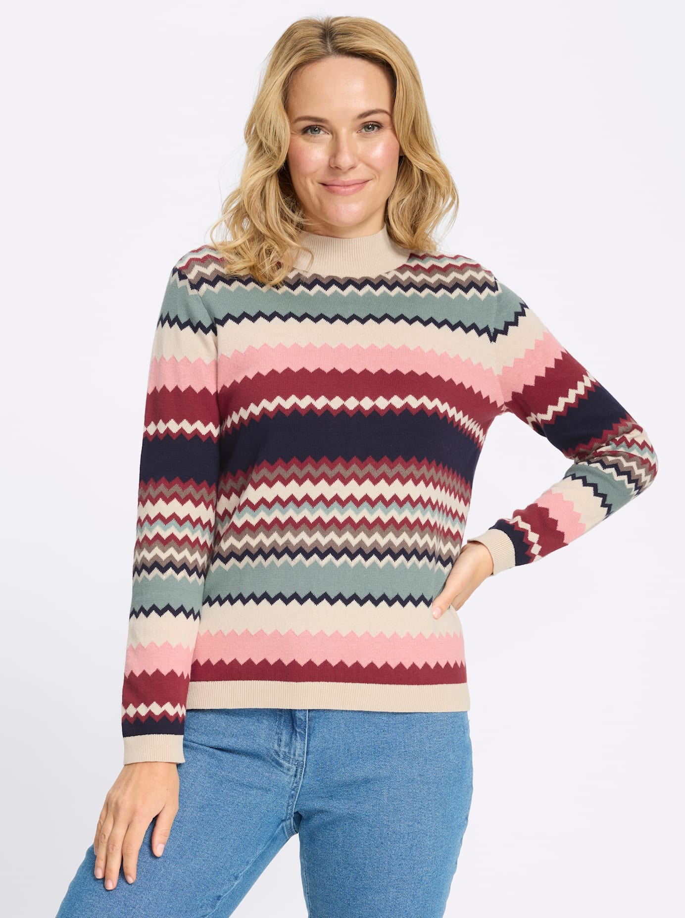 Classic Basics Jacquardpullover »Stehkragen-Pullover«