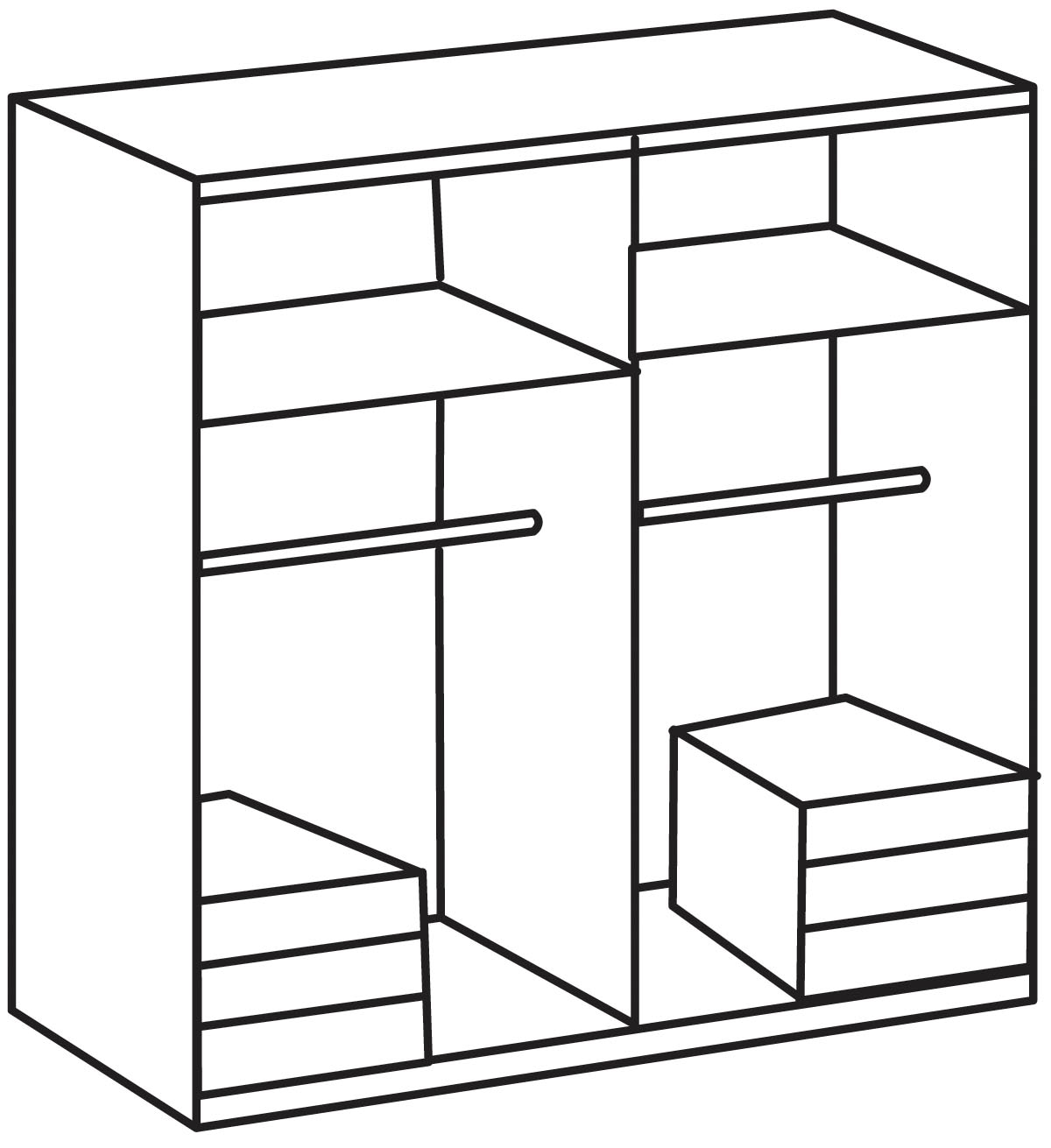 Fresh To Go Kleiderschrank »Level«, mit Schubladen kaufen bei OTTO