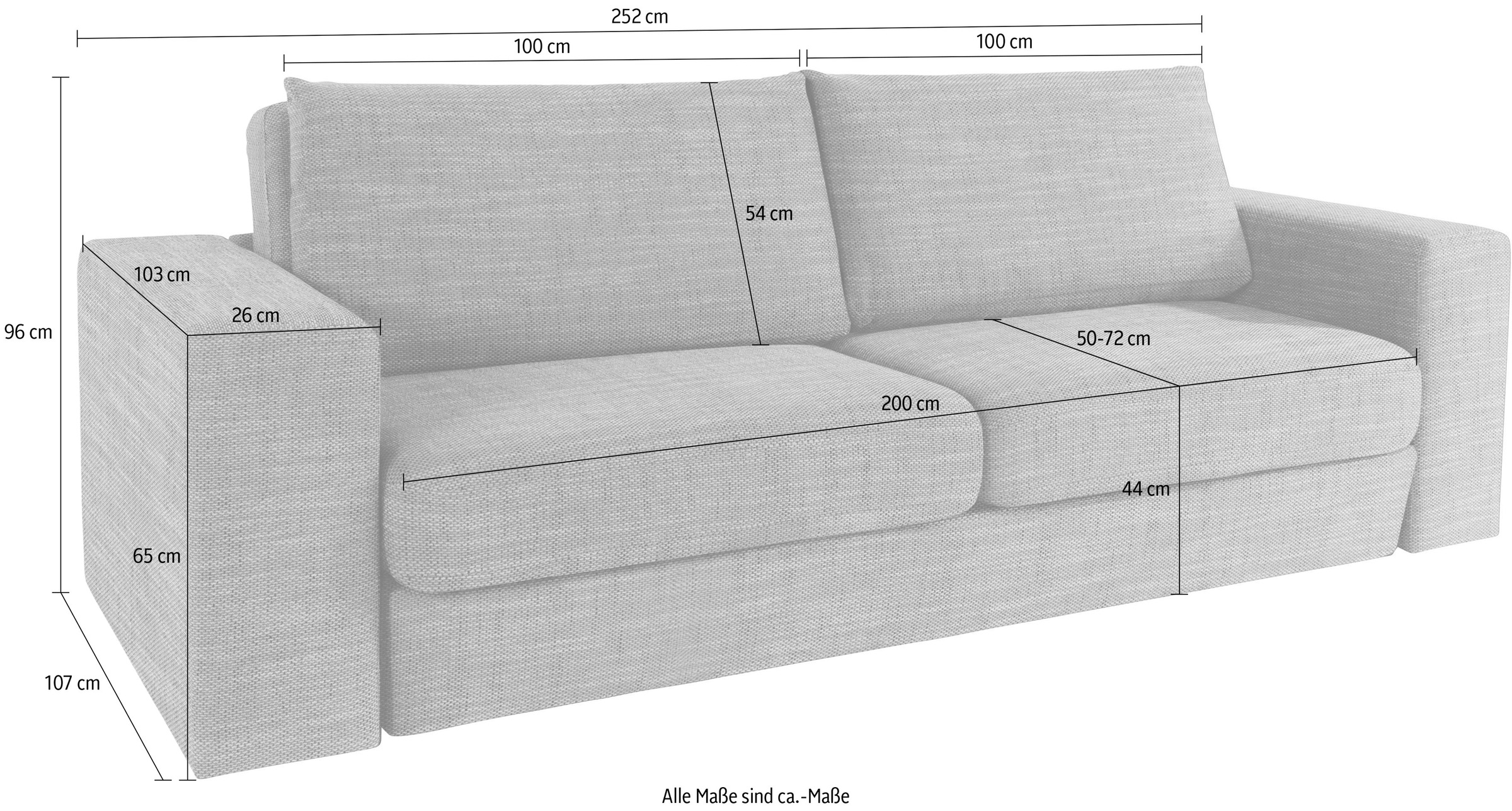 LOOKS by Wolfgang Joop 4-Sitzer »Looksv« Verwandlungssofa: aus Sofa wird Sofa mit 2 Hockern
