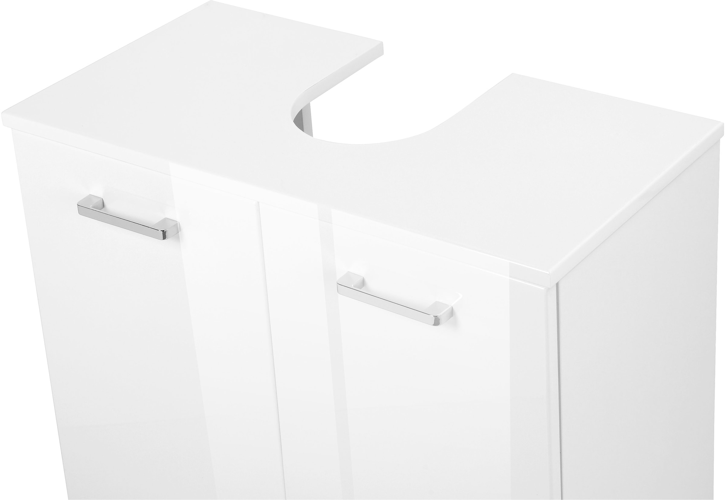 welltime Waschbeckenunterschrank »Florenz,Breite 60cm, 2 Tür, 2 Fächer, mit Siphonausschnitt, MDF-Front«, in verschiedenen Farben erhältlich, Badmöbel, Badschrank, Kommode, Bad