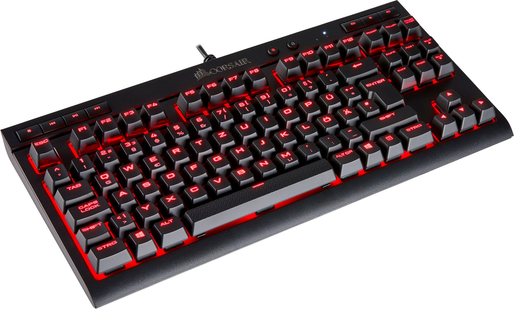 Gaming-Tastatur »Gaming Keyboard K63 Black Mechanical Cherry MX Red LED«,...