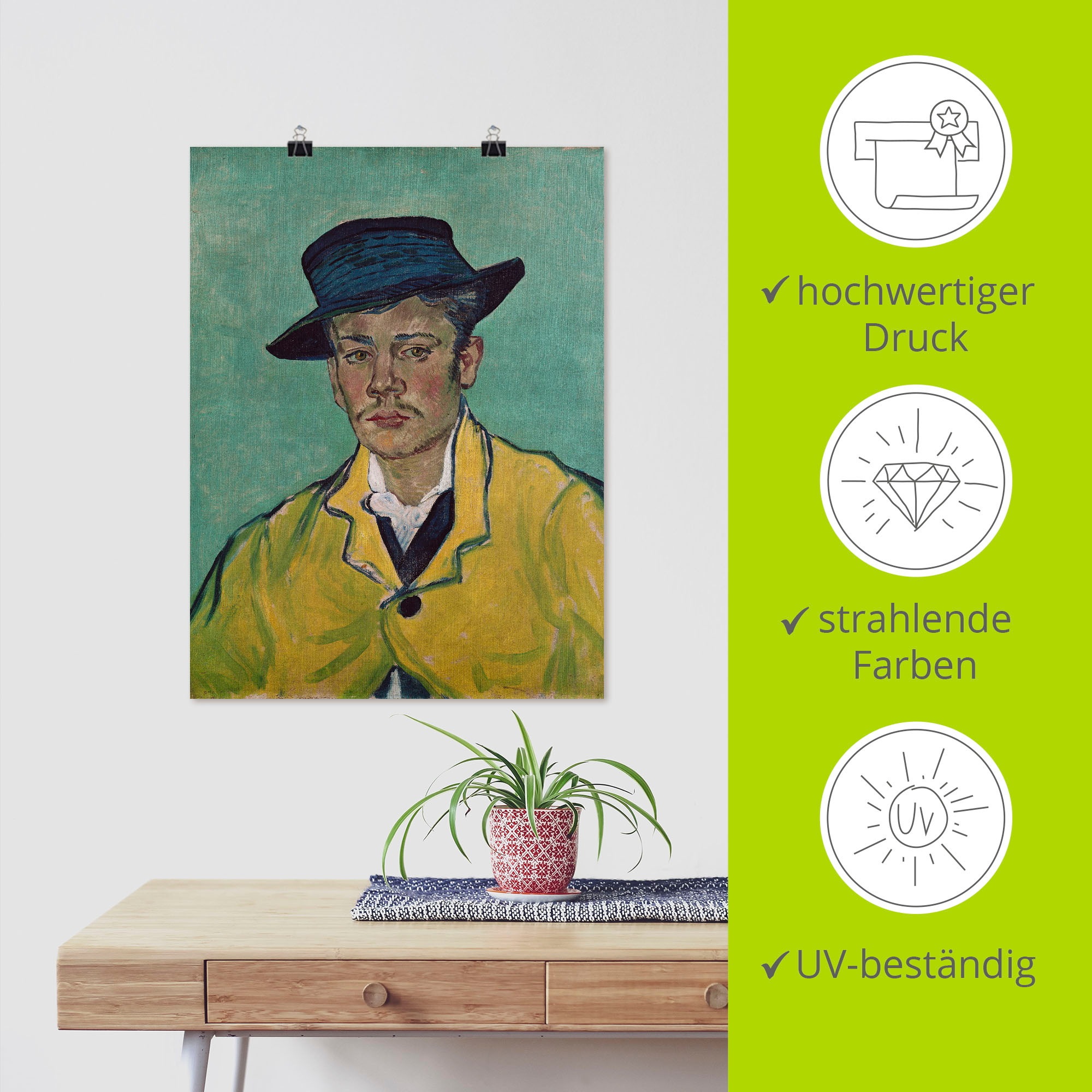 Artland Wandbild »Armand Roulin. 1888«, Mann, (1 St.), als Poster in verschied. Größen