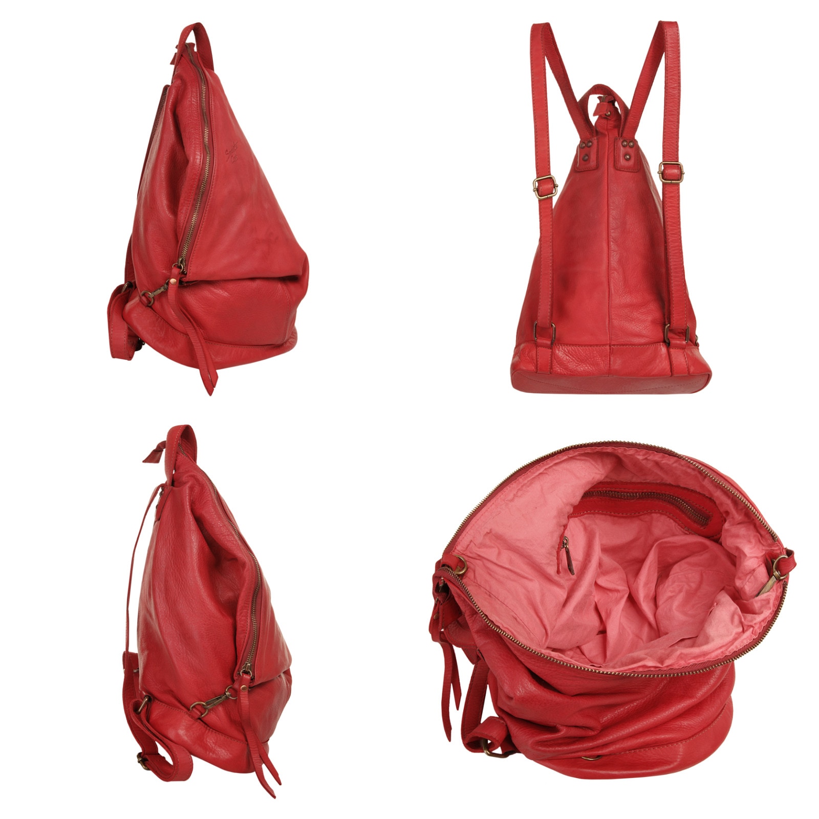 Samantha Look Cityrucksack, echt Leder, Made in Italy