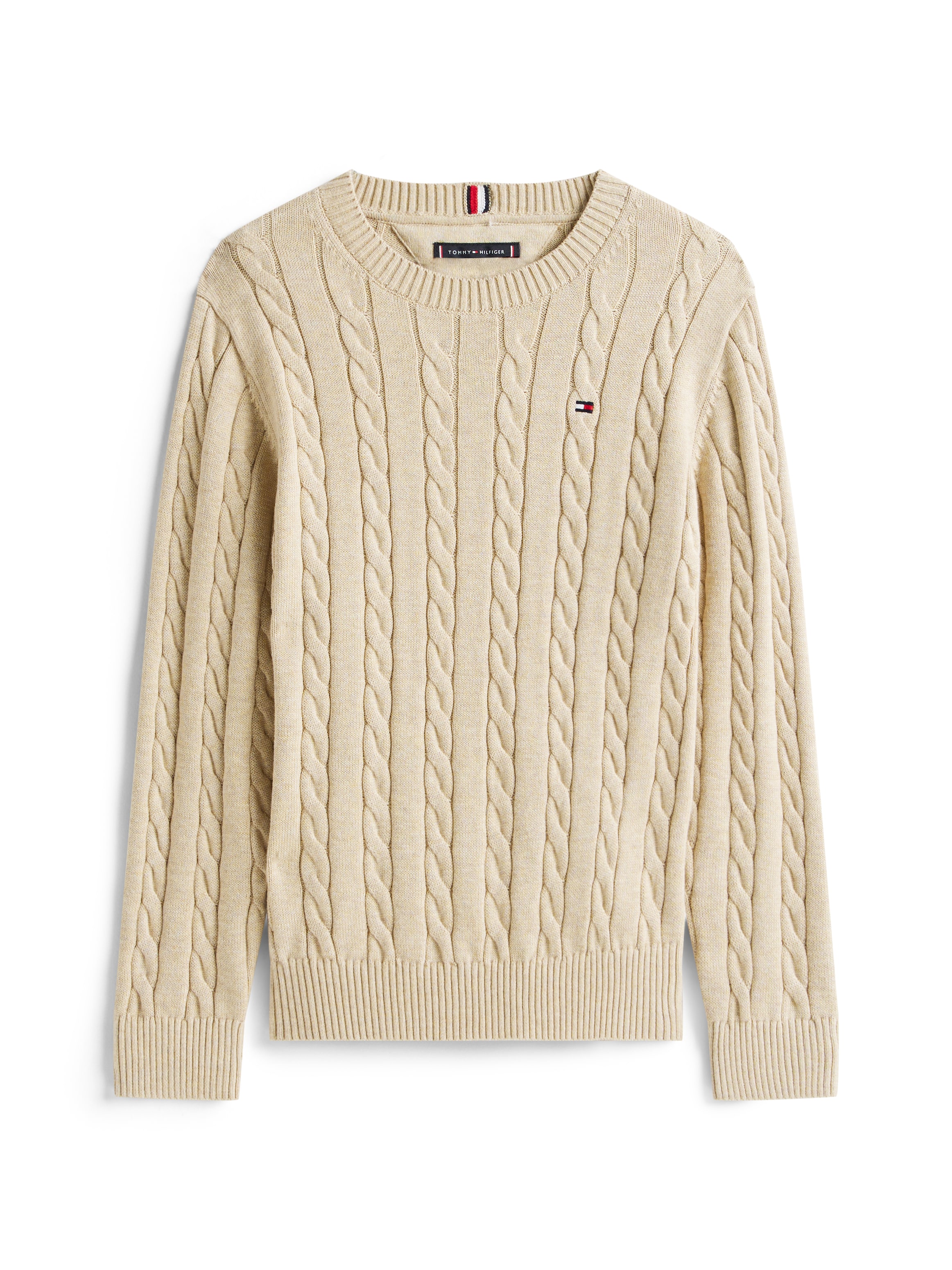 Tommy Hilfiger Strickpullover »COTTON CABLE SWEATER«, für Kinder bis 16 Jahre, mit Zopfmuster