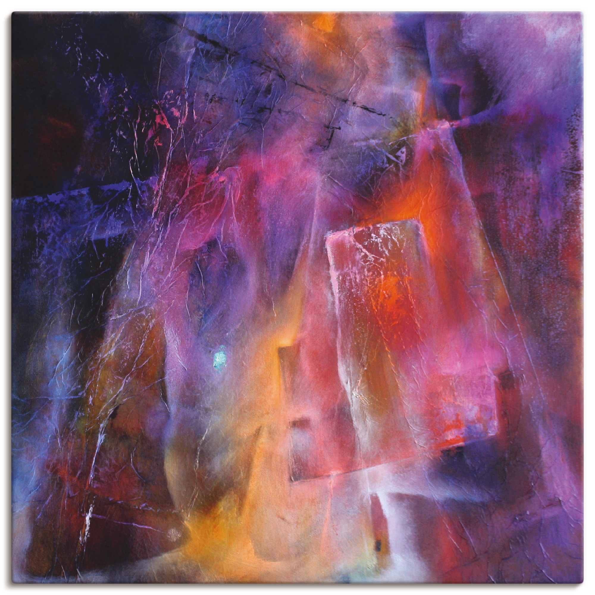 Artland Wandbild »Lava«, Gegenstandslos, (1 St.), in vielen Größen & Produktarten - Alubild / Outdoorbild für den Außenbereich, Leinwandbild, Poster, Wandaufkleber / Wandtattoo auch für Badezimmer geeignet