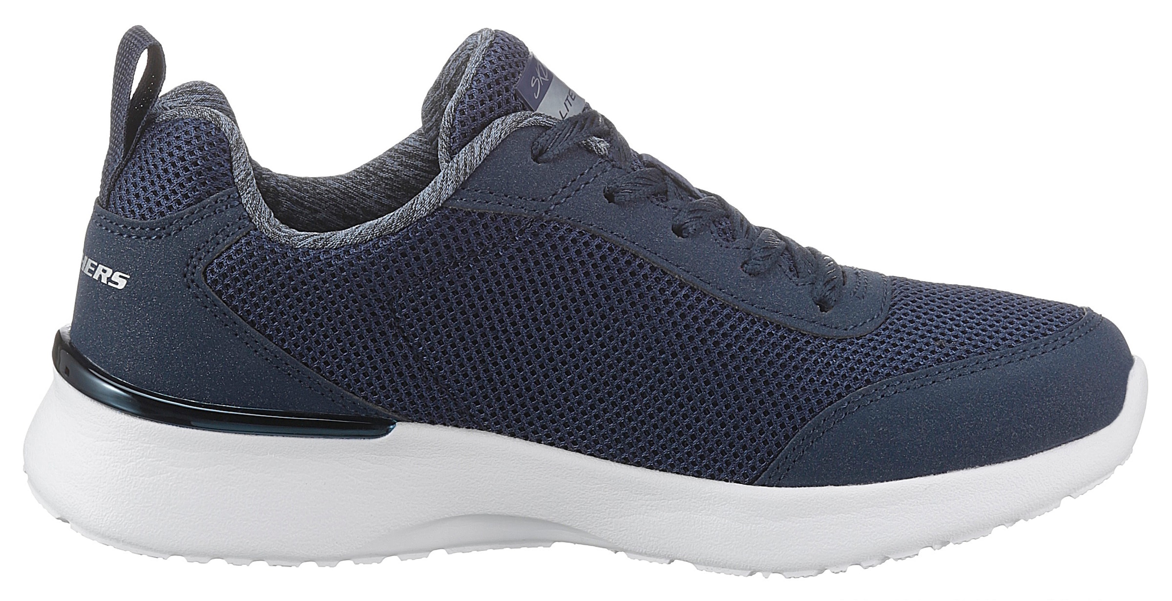 Skechers Sneaker »Skech-Air Dynamight - Fast Brake«, Metallic-Element an der Ferse, Freizeitschuh, Halbschuh, Schnürschuh
