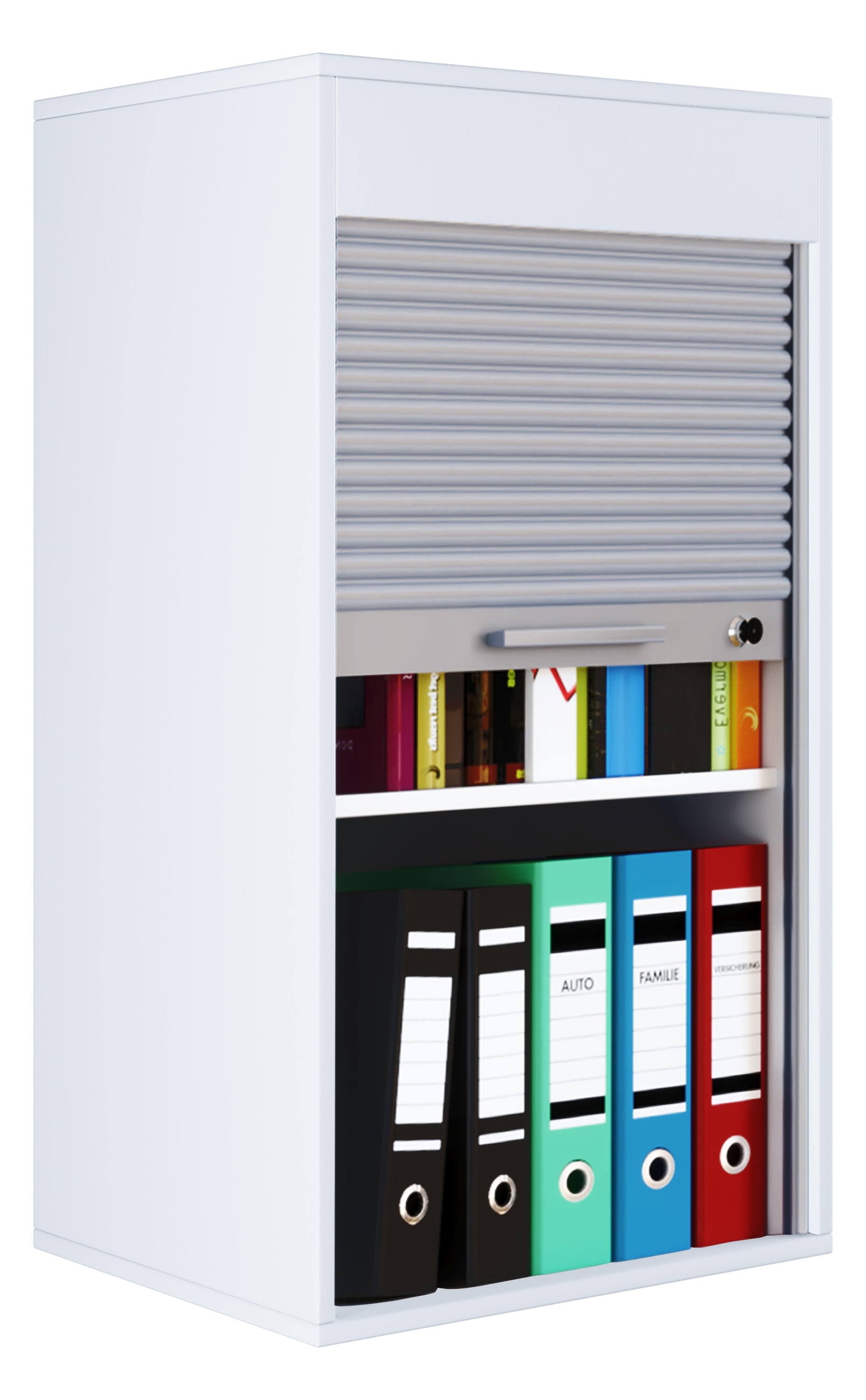VCM Aktenschrank »Holz Büroschrank Aktenschrank Rollladen Aktos L«, (1 St., VCM Aktos)