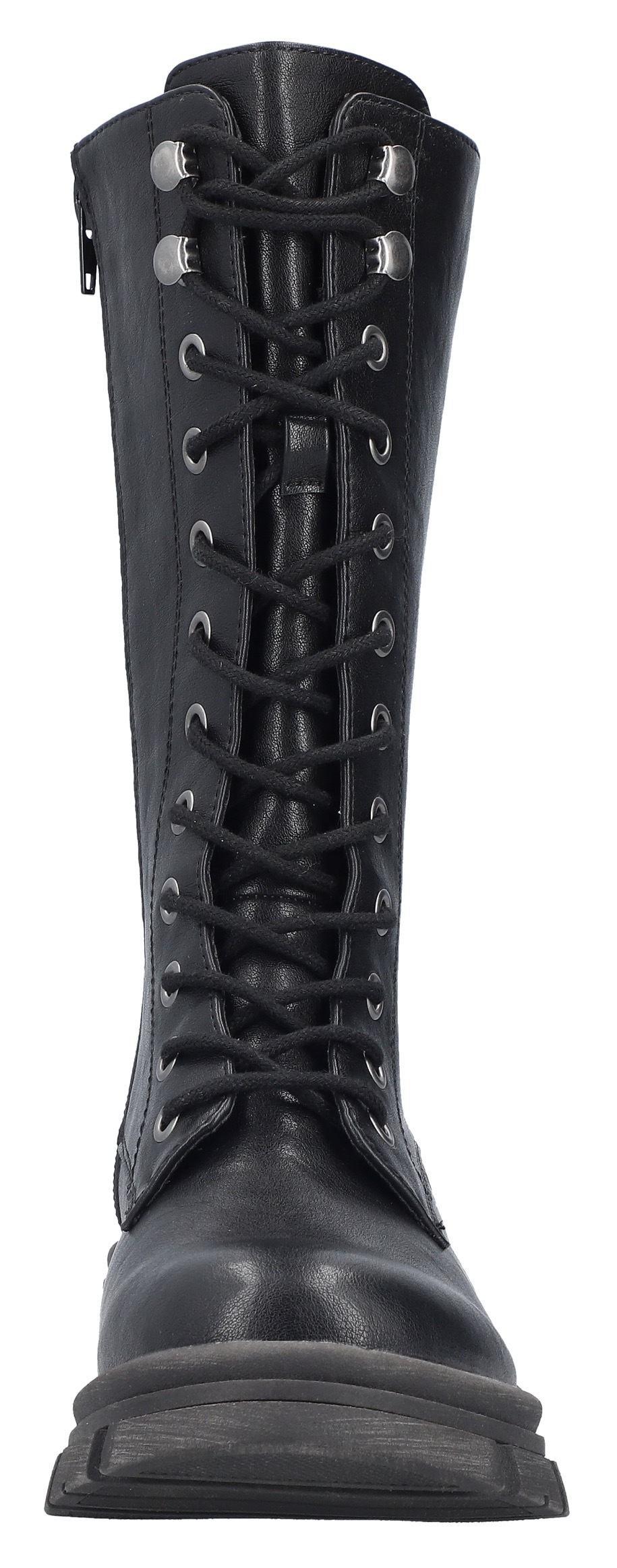 Rieker Schnürstiefel  Schnürboots mit Reißverschluss und robuster Profilsohle