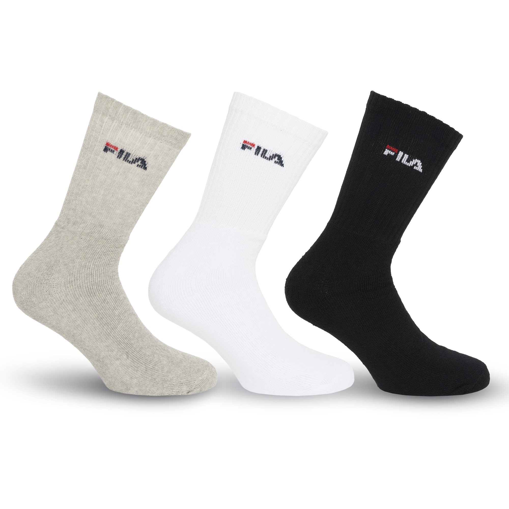 Fila Tennissocken »UNISEX CREW TENNIS FULL TERRY SOCKS« 3 Paar tlg. mit dezentem Logoschriftzug