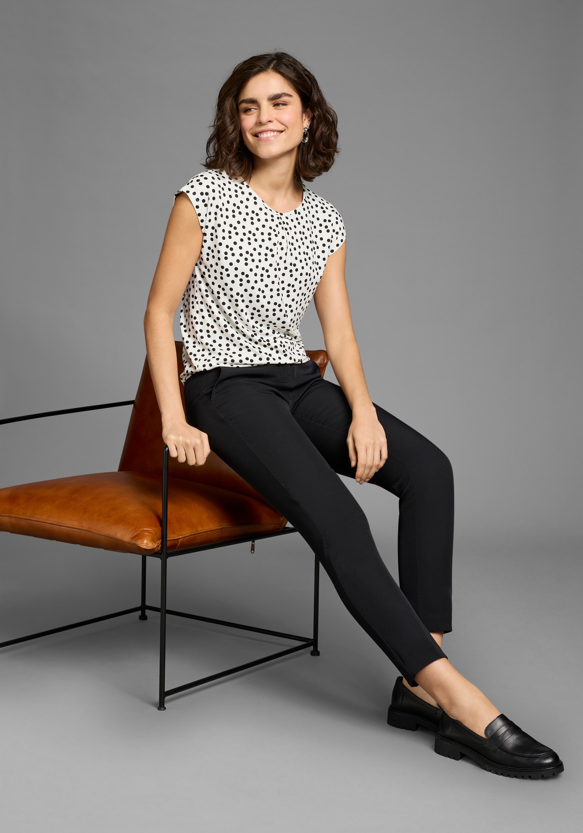 Laura Scott Print-Shirt 2er-Pack,  figurbetonte Passform, mit Rundhalsausschnitt, im 2er-Pack