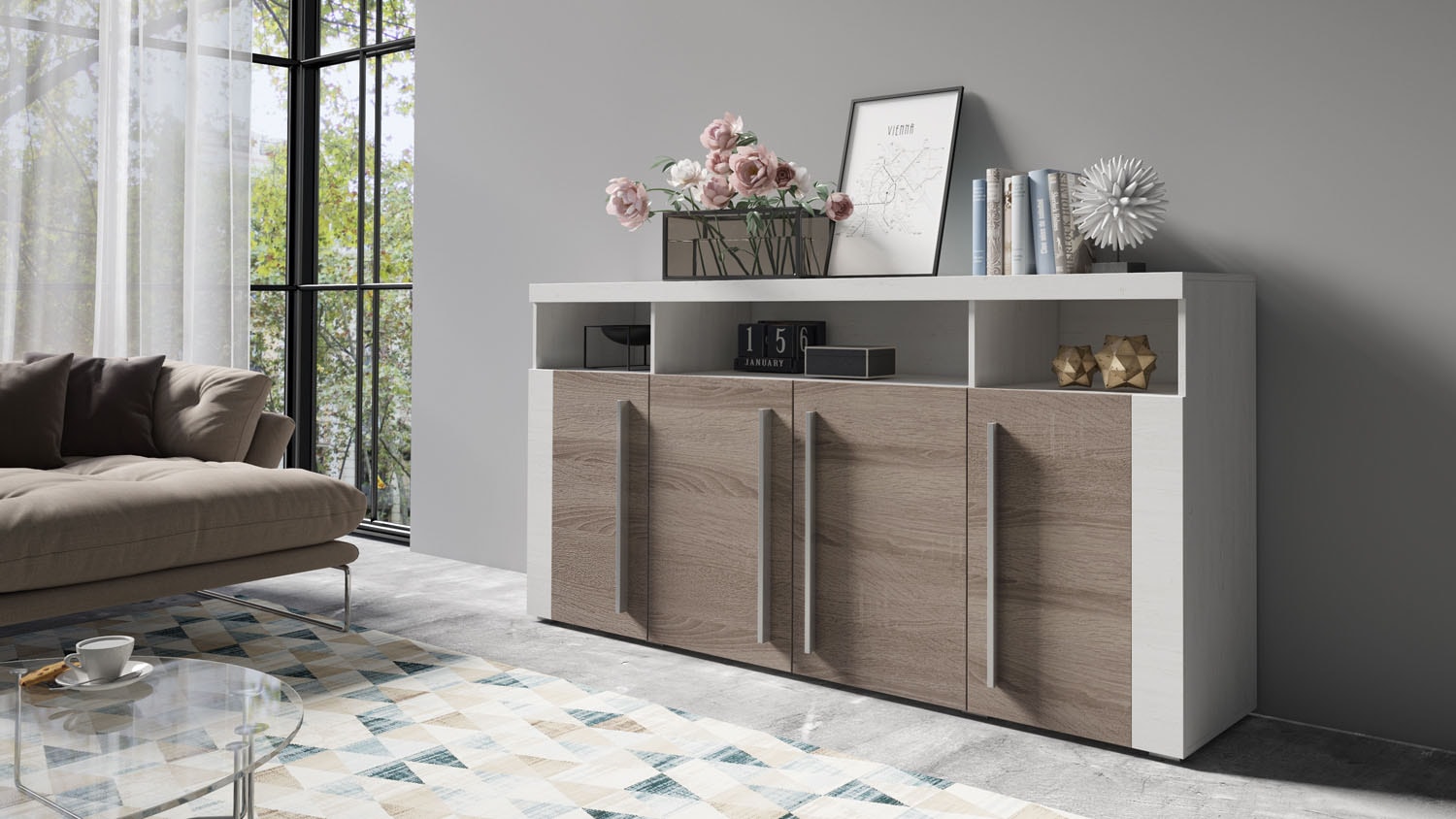 Helvetia Sideboard »Roger«, Breite 182 cm