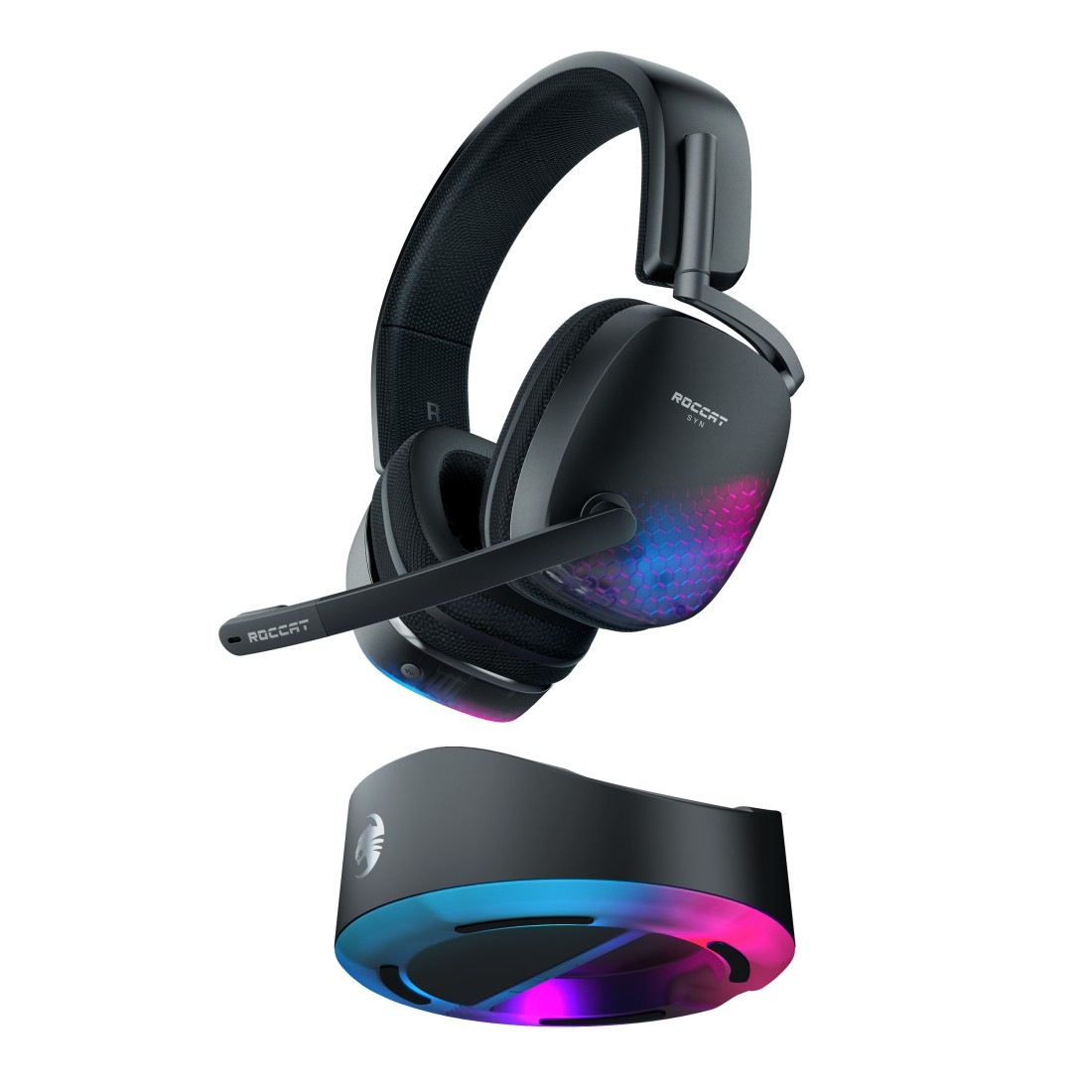 ROCCAT Gaming-Headset »Over-Ear-Gaming-Headset "Syn Max Air", Schwarz«, Mikrofon abnehmbar