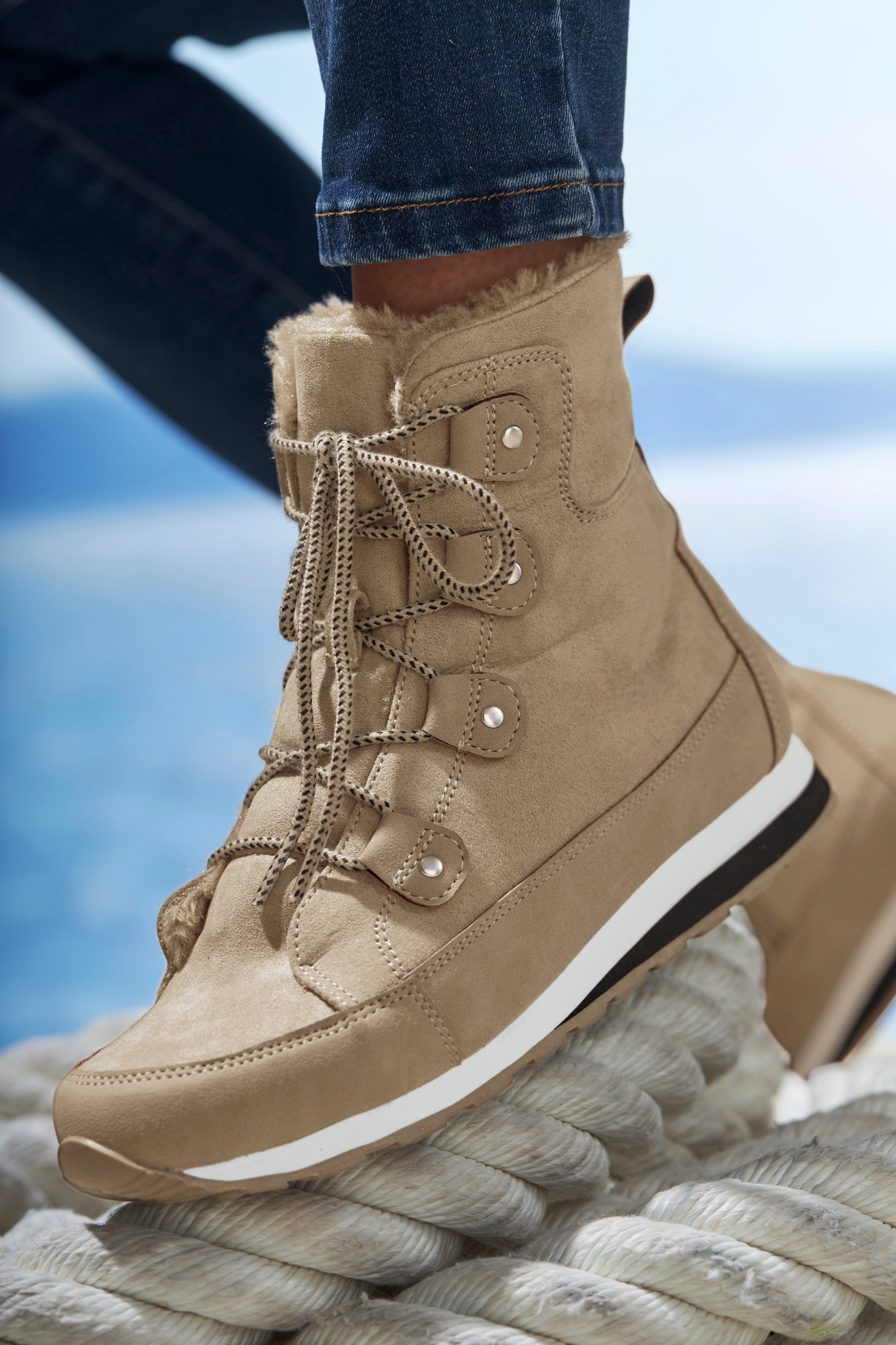 Vivance Stiefelette  mit Warmfutter, Winterstiefel, Stiefel, Boots VEGAN