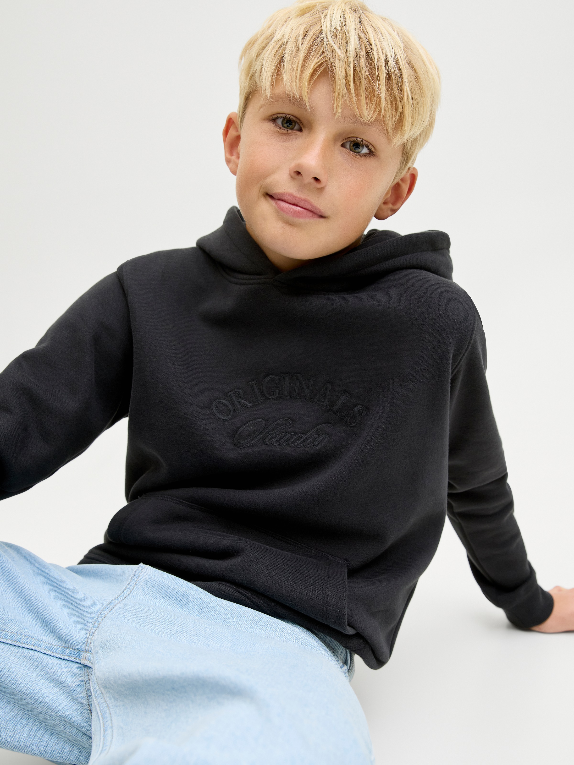 Jack & Jones Junior Kapuzensweatshirt »JORBLEECKER BRANDING SWEAT HOOD BF JNR«
