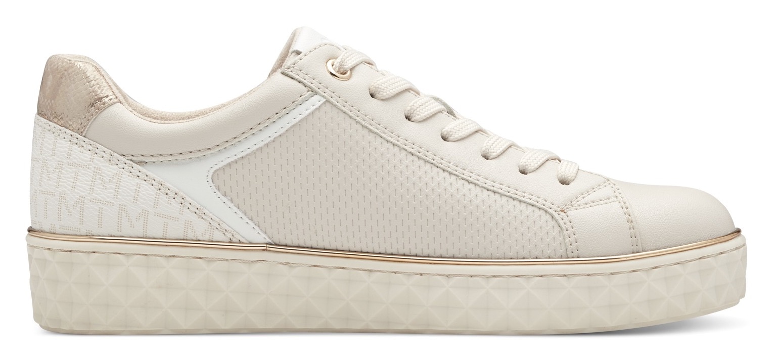 MARCO TOZZI Plateausneaker, Freizeitschuh, Halbschuh, Schnürschuh mit seitlichem Reißverschluss