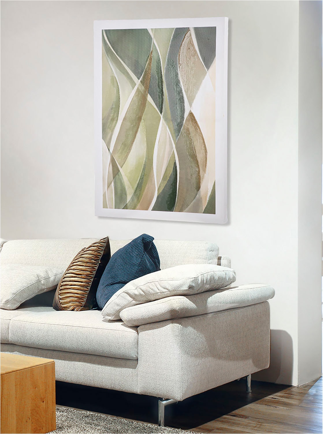 GILDE Leinwandbild »Verde rechteckig«, (1 St.)