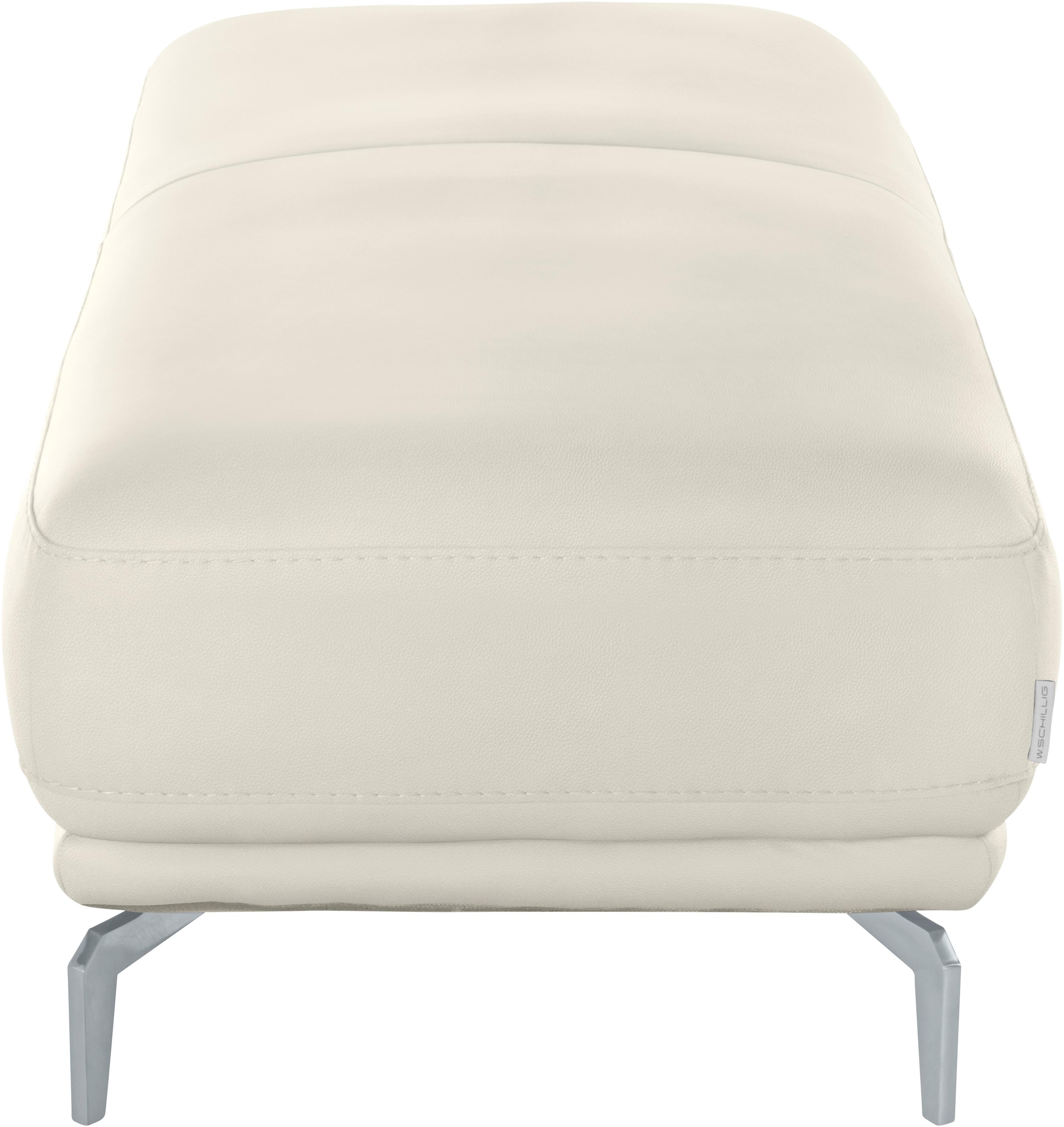 W.SCHILLIG Hocker »montanaa«, mit Metallfüßen in Silber matt, Breite 141 cm