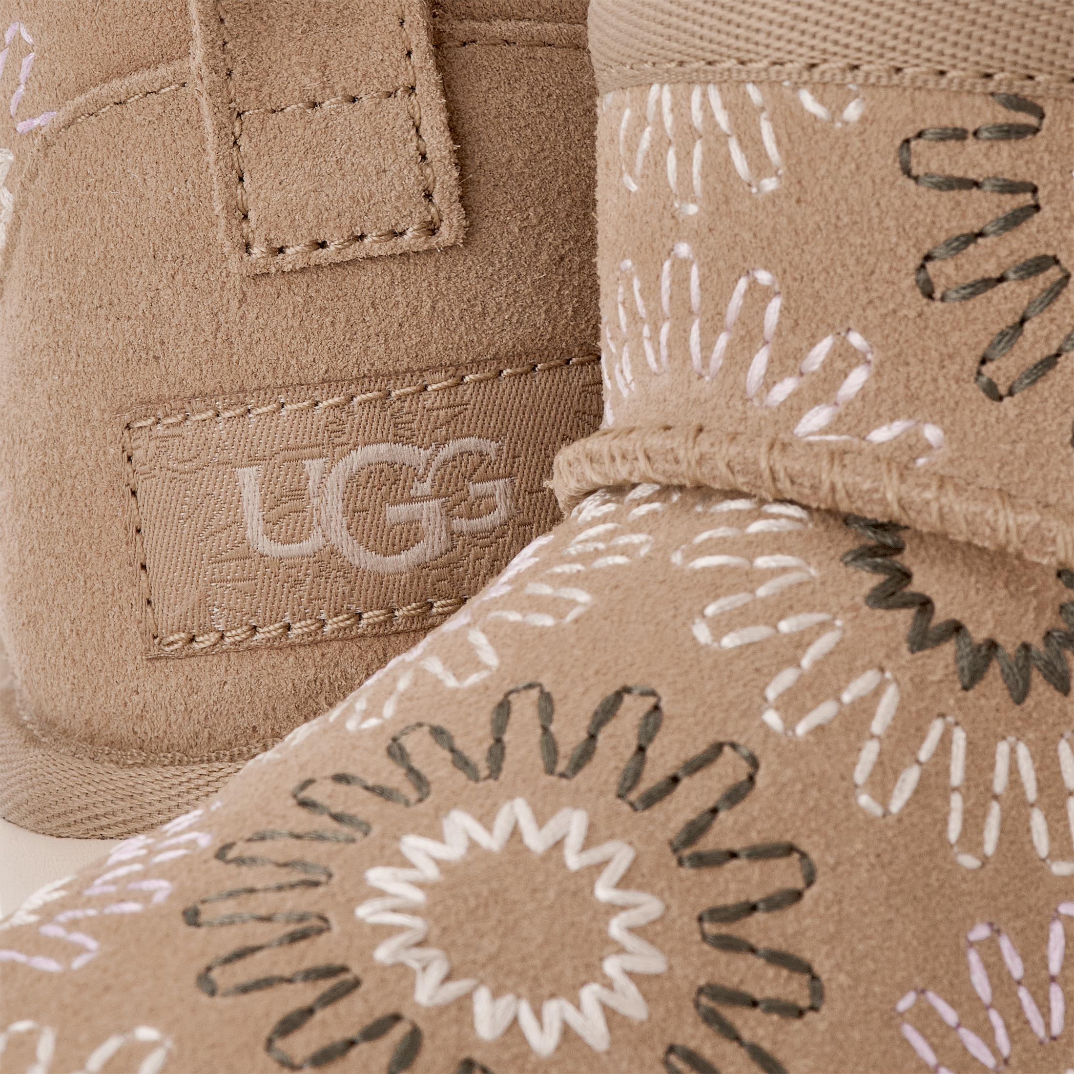 UGG Schlupfboots »CLASSIC ULTRA MINI SUN STITCH«  High Top-Sneaker, Flats zum Schlupfen