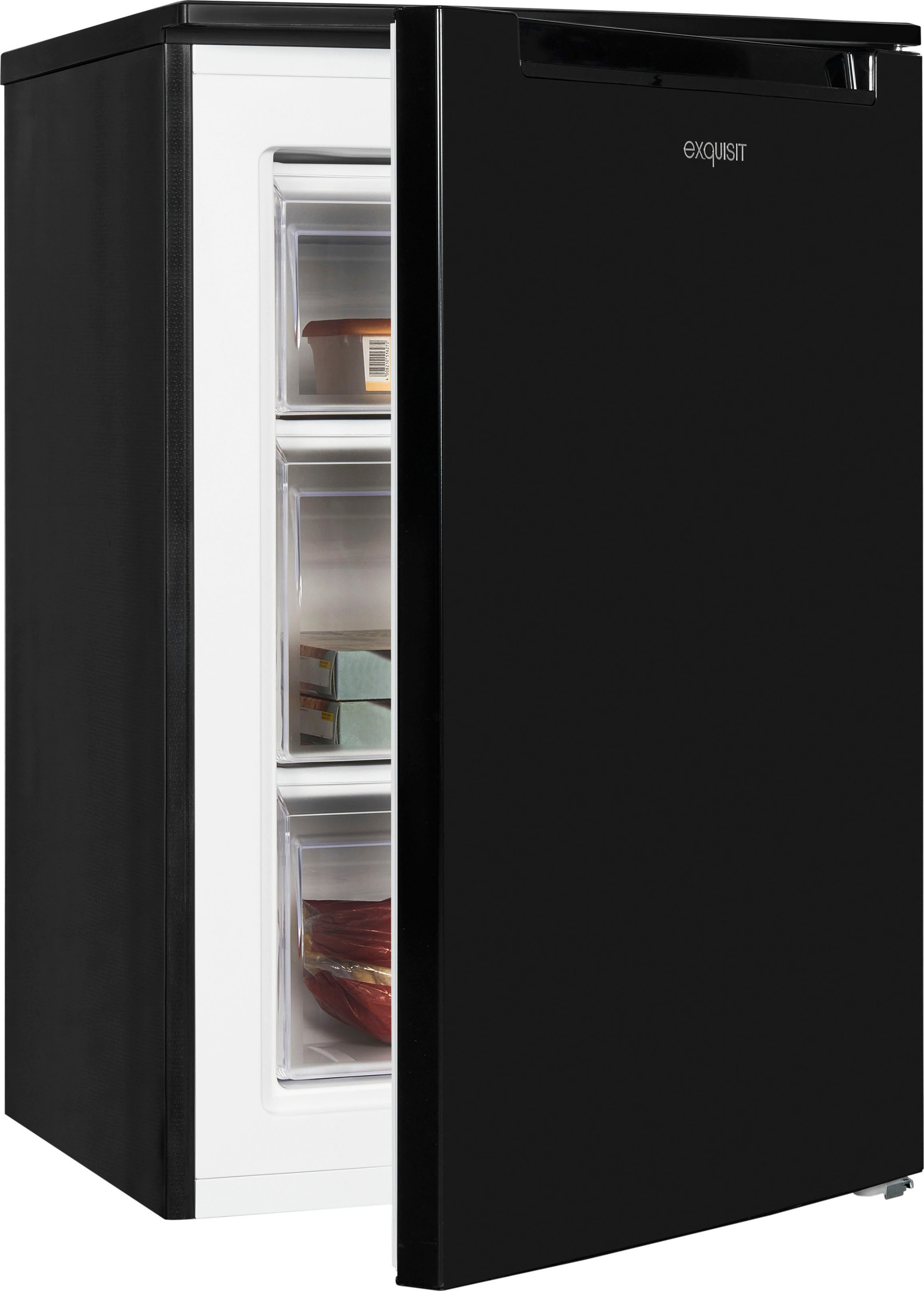 exquisit Gefrierschrank »GS81-040C schwarz«, 85,5 cm hoch, 54,5 cm breit, energiesparend in Energieefizienz C, 87 Liter Nutzinhalt, 4 Sterne