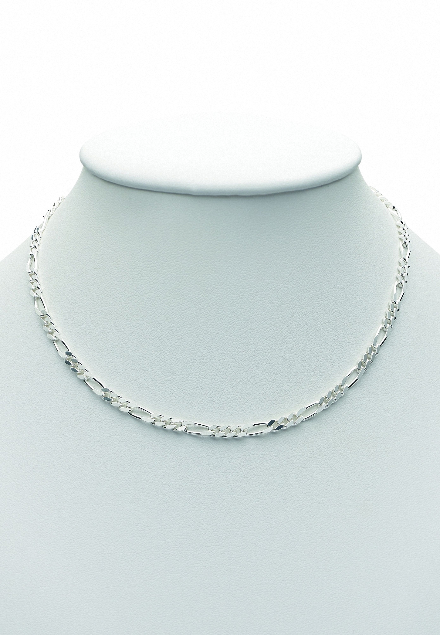 Adelia´s Silberkette »925 Silber Figaro Halskette 55 cm Ø 3,4 mm«