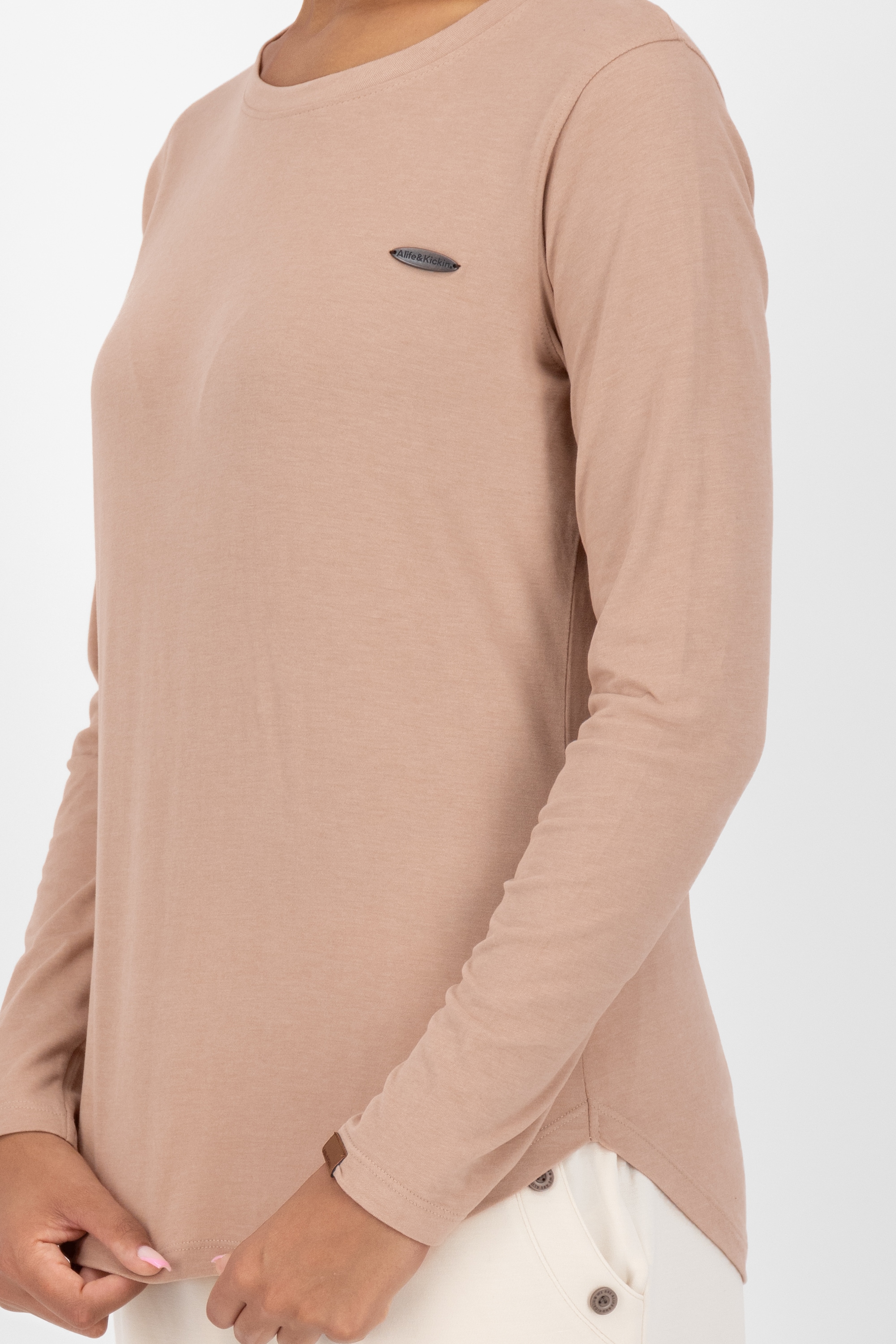 Alife & Kickin Langarmshirt Figurnah geschnittenes Longsleeve Shirt mit Rundhalsausschnitt
