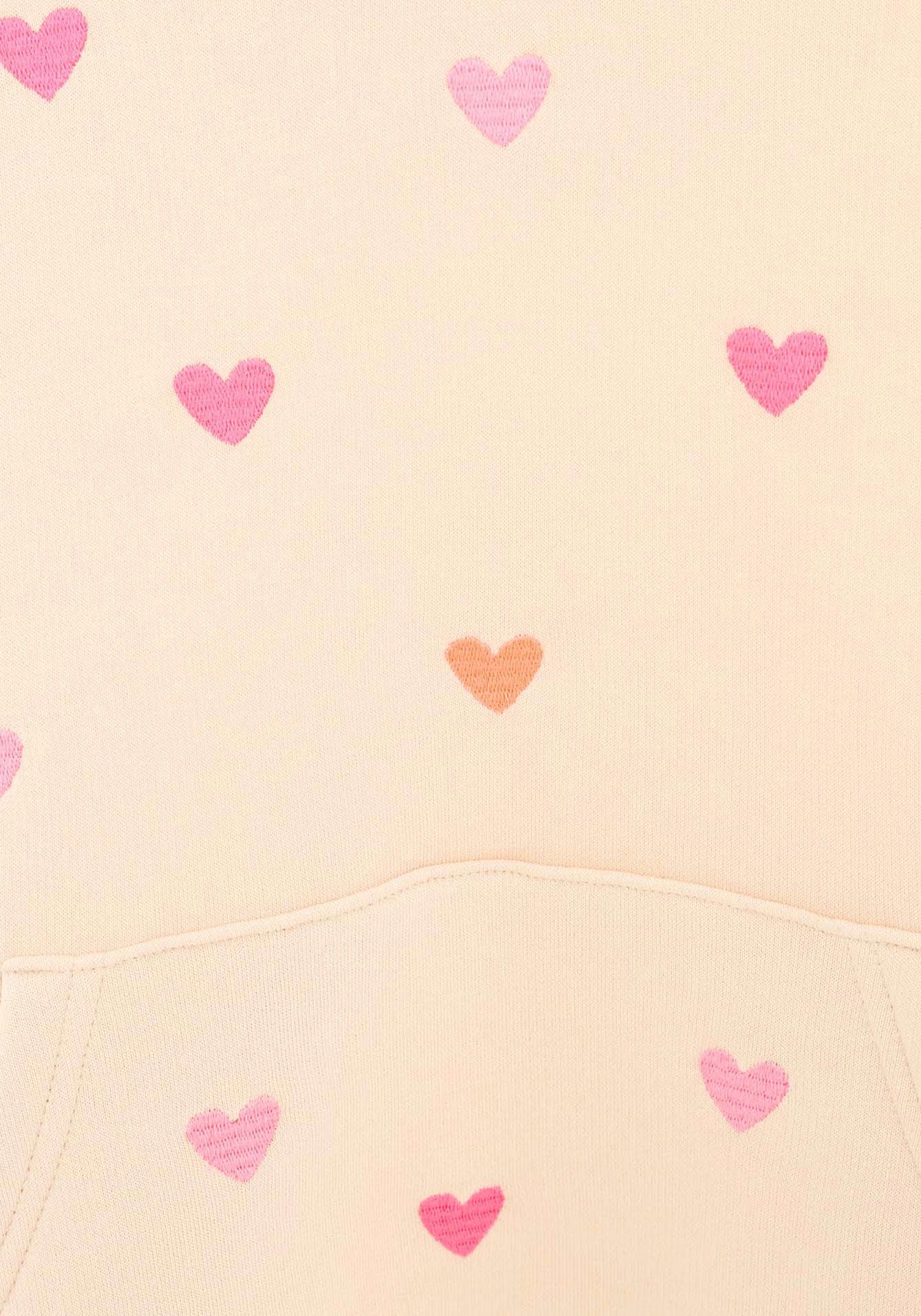 Zwillingsherz Hoodie »"Hearts" Kids«, mit gestickten Herzen allover für Mädchen