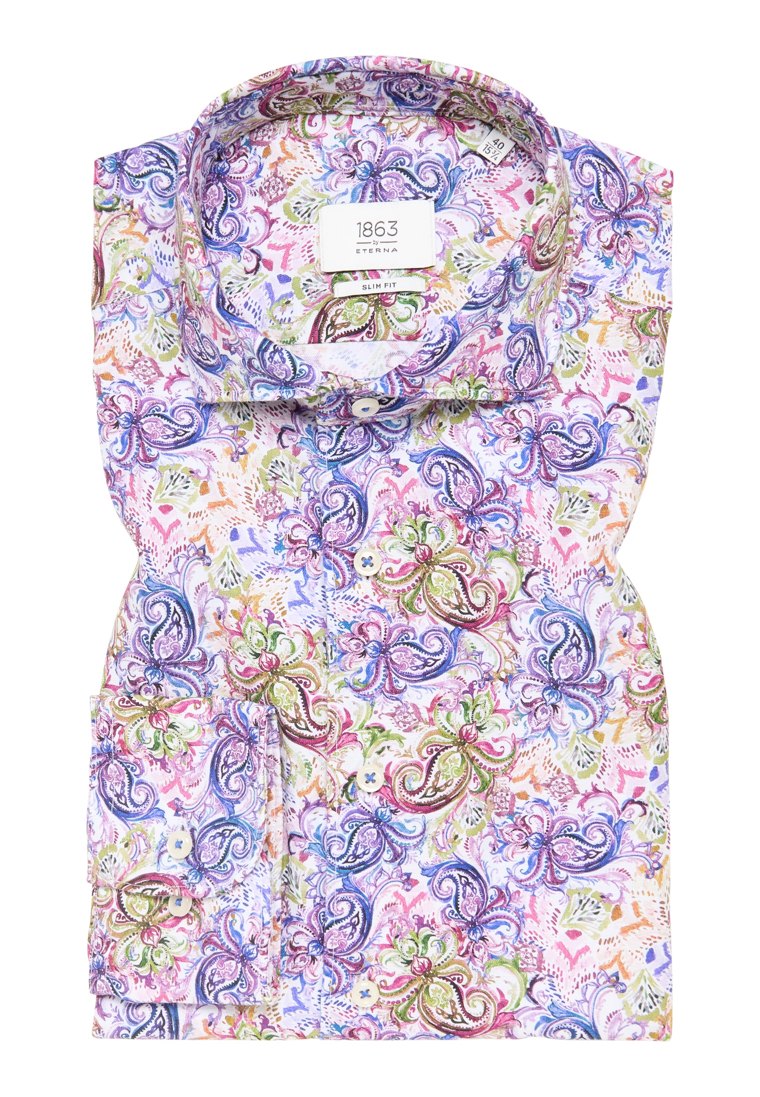 Eterna Langarmhemd »SLIM FIT« EASY IRON (bügelleicht)