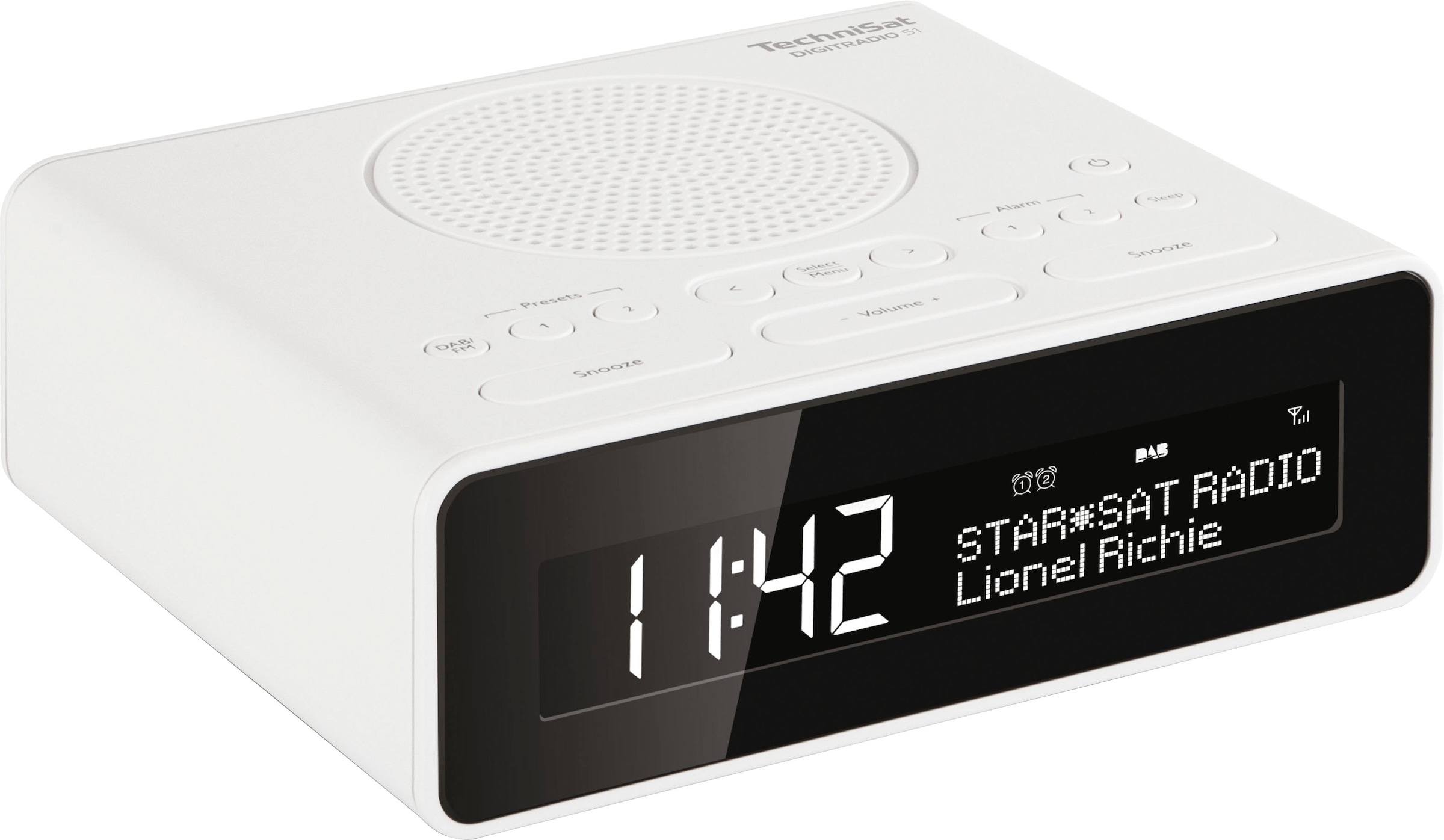 TechniSat Radiowecker »DIGITRADIO 51 - Uhrenradio«, mit DAB+, Snooze-Funktion, dimmbares Display, Sleeptimer