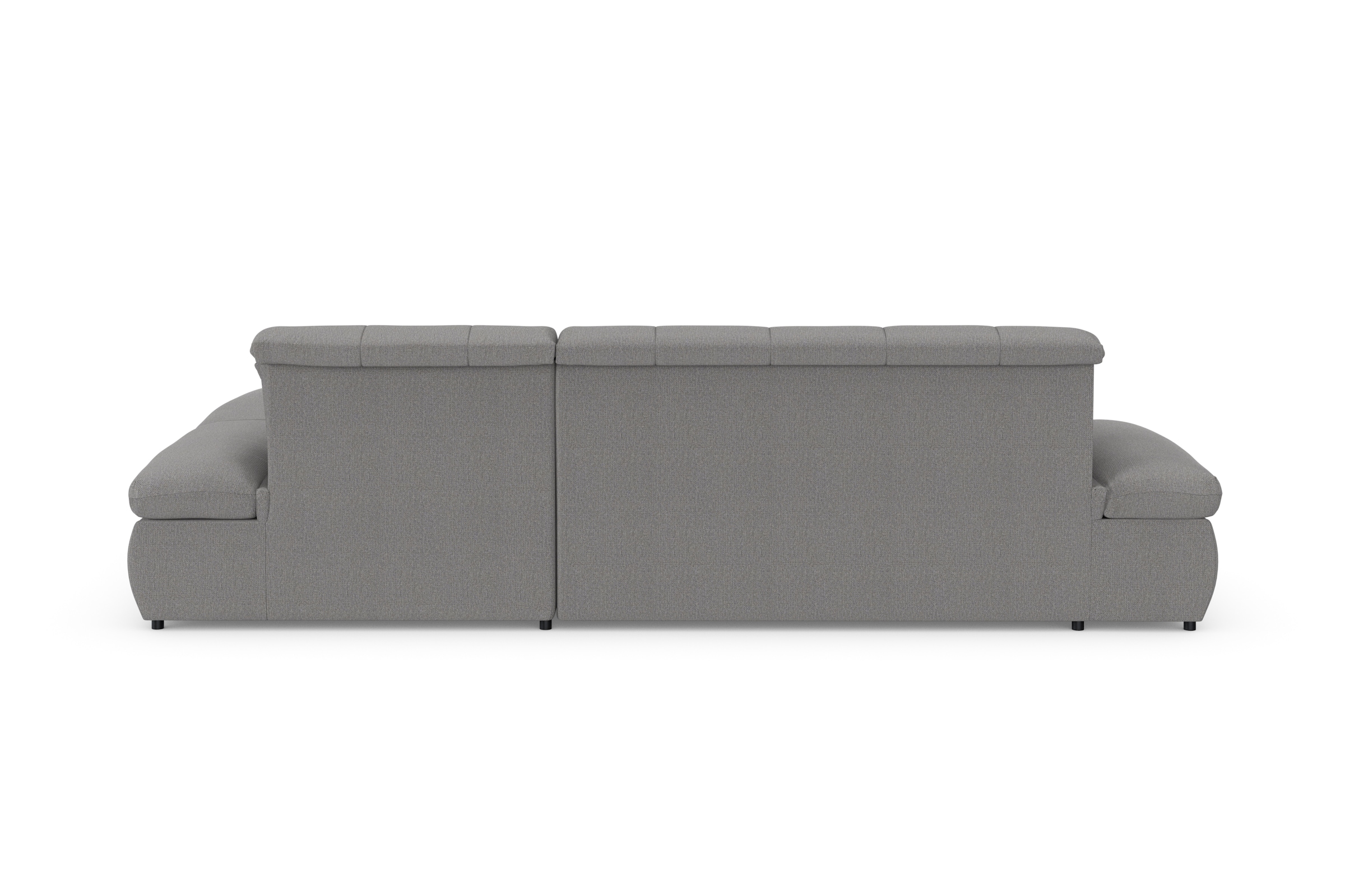 DOMO collection Ecksofa »Moric, L-Form, XXL-Sofa - Breite 300cm«, wahlweise mit Bettfunktion und Armteilverstellung, dunkelgrau