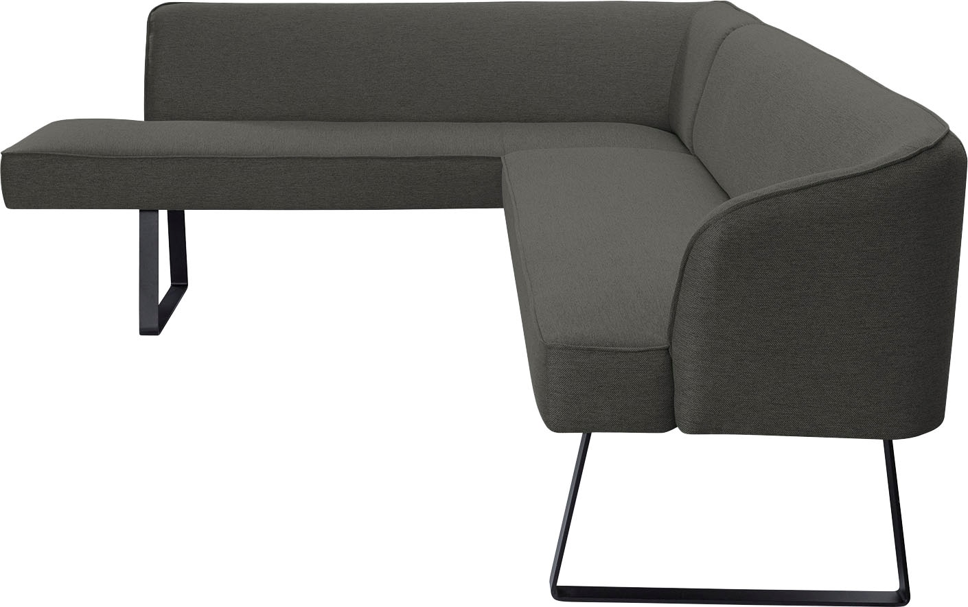 exxpo - sofa fashion Eckbank »Americano«, mit Keder und Metallfüßen, Bezug in verschiedenen Qualitäten