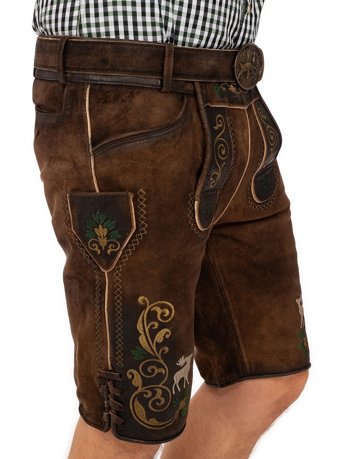 Gwandler Lederhose »Lederhose XAVER-gespeckt«