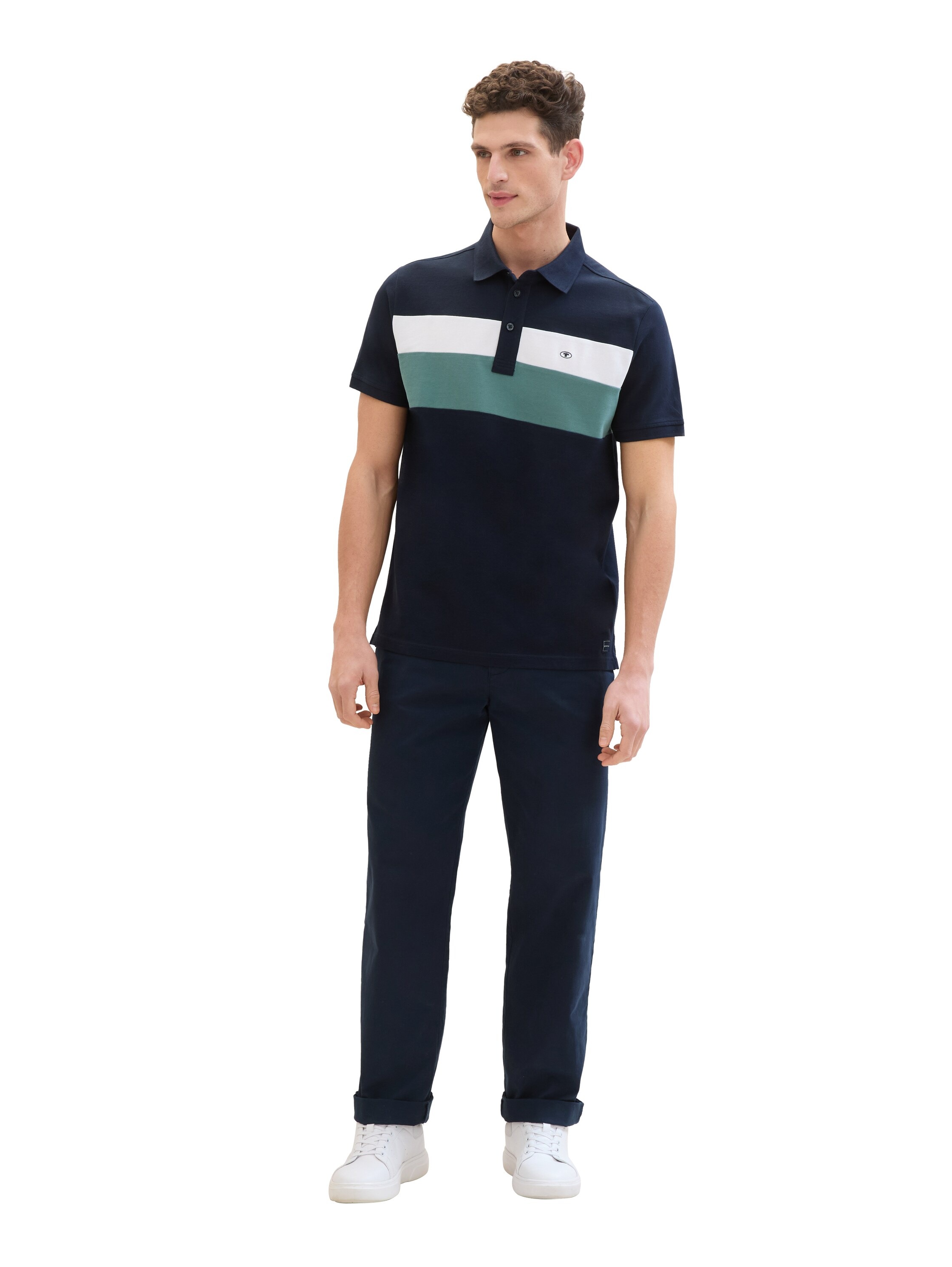 TOM TAILOR Poloshirt, mit Logoprägung auf der Brust