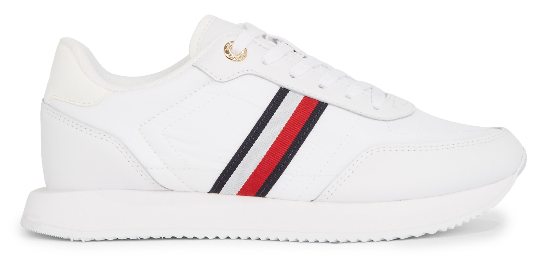 Tommy Hilfiger Sneaker »ESSENTIAL RUNNER GLOBAL STRIPES«, Freizeitschuh, Halbschuh, Schnürschuh mit seitlichen Streifen