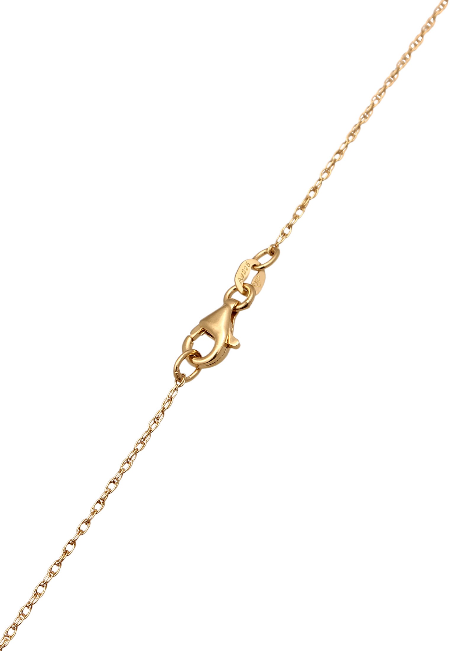Elli Lange Kette »Halskette Twisted mit Tropfen Anhänger 925 Silber«