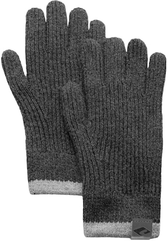 Strickhandschuhe, Handschuhe gestrickt, Fingerhandschuhe mit Kontrastrand