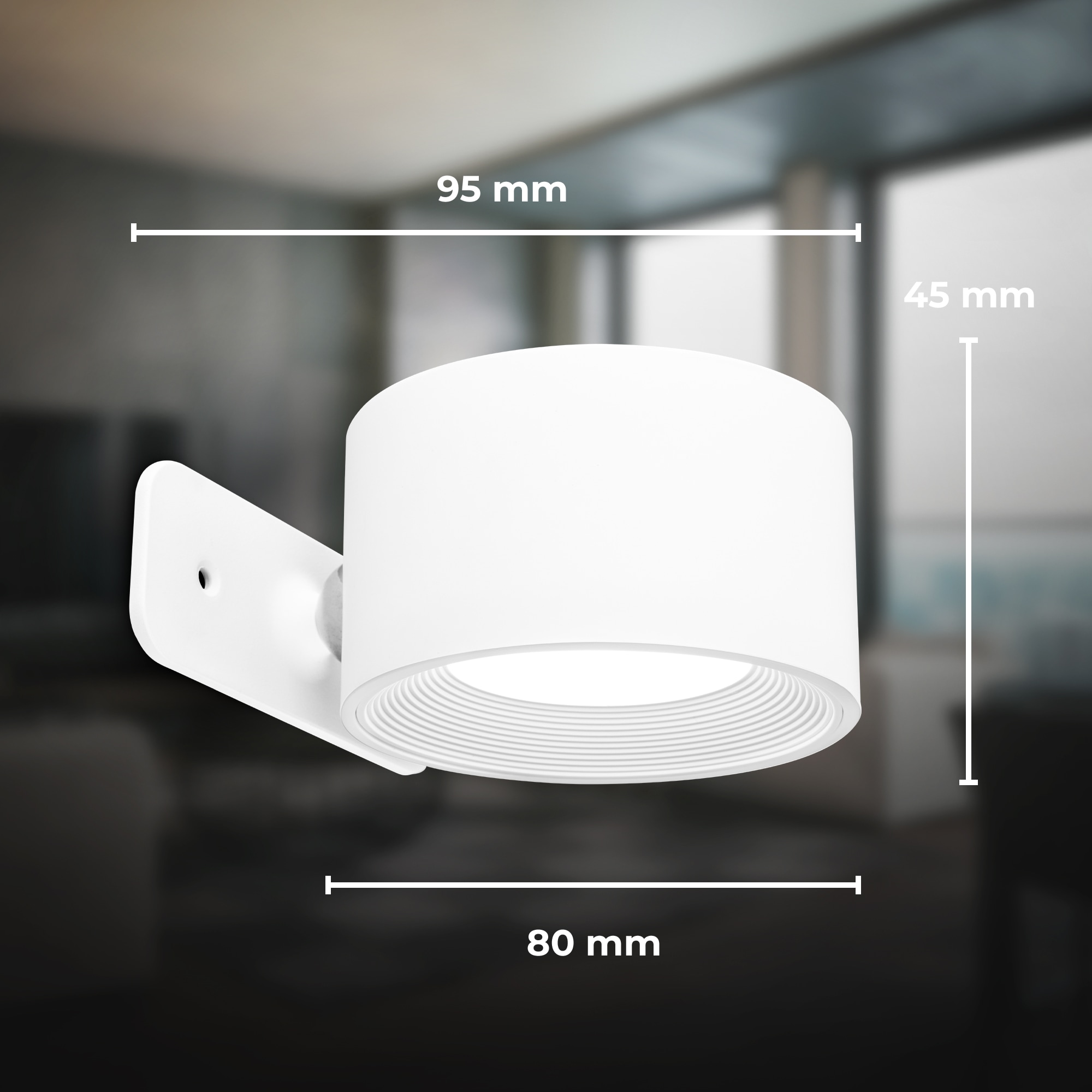 B.K.Licht LED Wandleuchte »BKL1596 Magnetische Akku Wandlampe, 3-Stufen Dimmer, mit USB-C« LED-Modul 1 Stk. Tageslichtweiß CCT-Funktion, 150Lm, 2W, 14h Leuchtdauer, 4,5 x 8 x 9,5 cm, Weiß