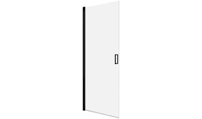 Dusch-Schwingtür »ELITE«, Schwenkttür für Duschen mit Alu-Profilen in schwarz matt