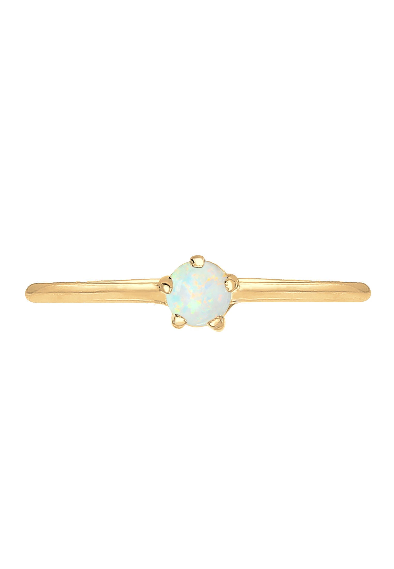 Elli Silberring »Ring Silberring mit synth. Opal rund 925er Silber«